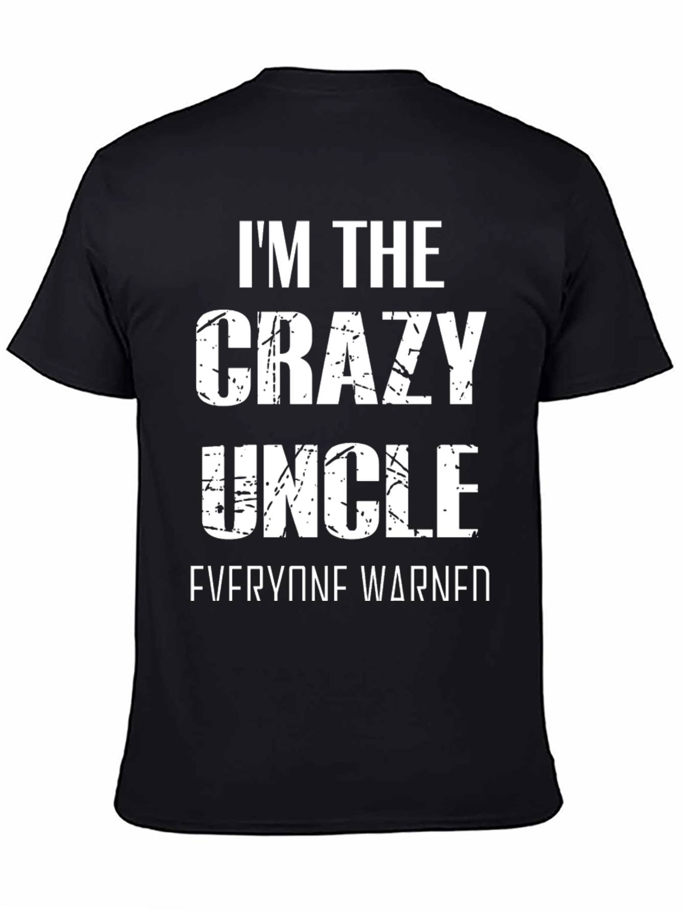Black Crazy Uncle Graphic Tee - Funny Novelty Shirt view 4