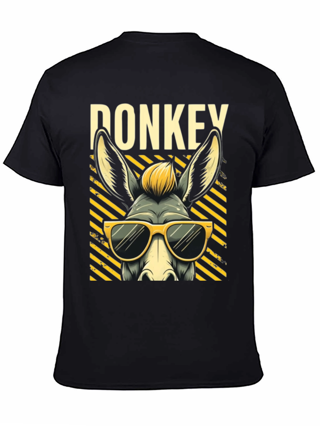 Black Cool Donkey T-Shirt - Fun Graphic Tee view 4