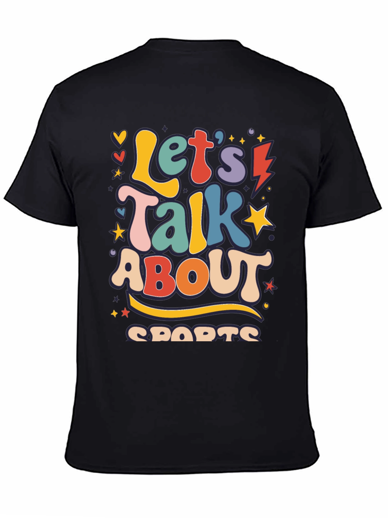 Retro Let's Talk About Sports Graphic Tee - 4