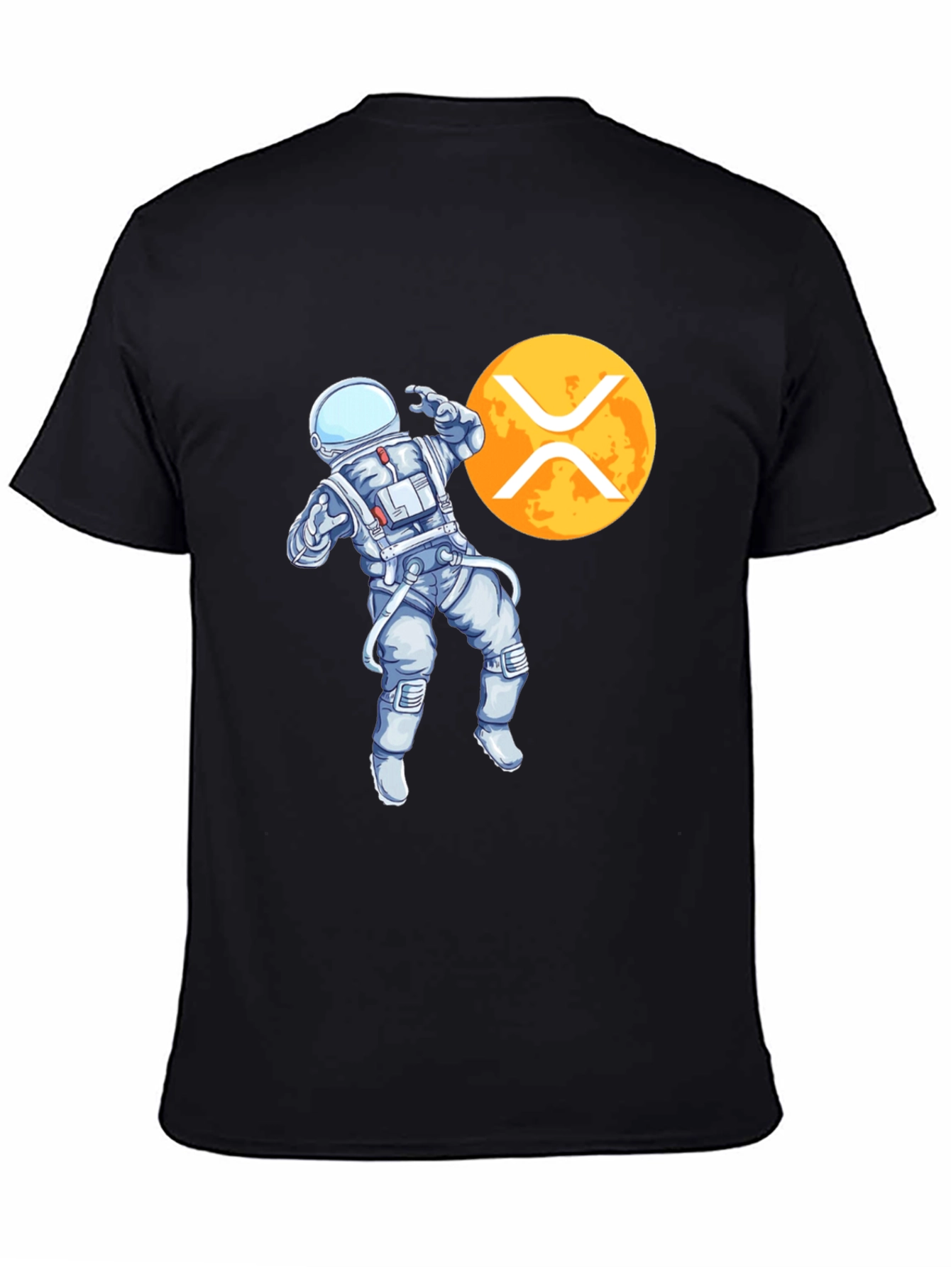 Black Astronaut XRP Crypto Black T-Shirt view 4