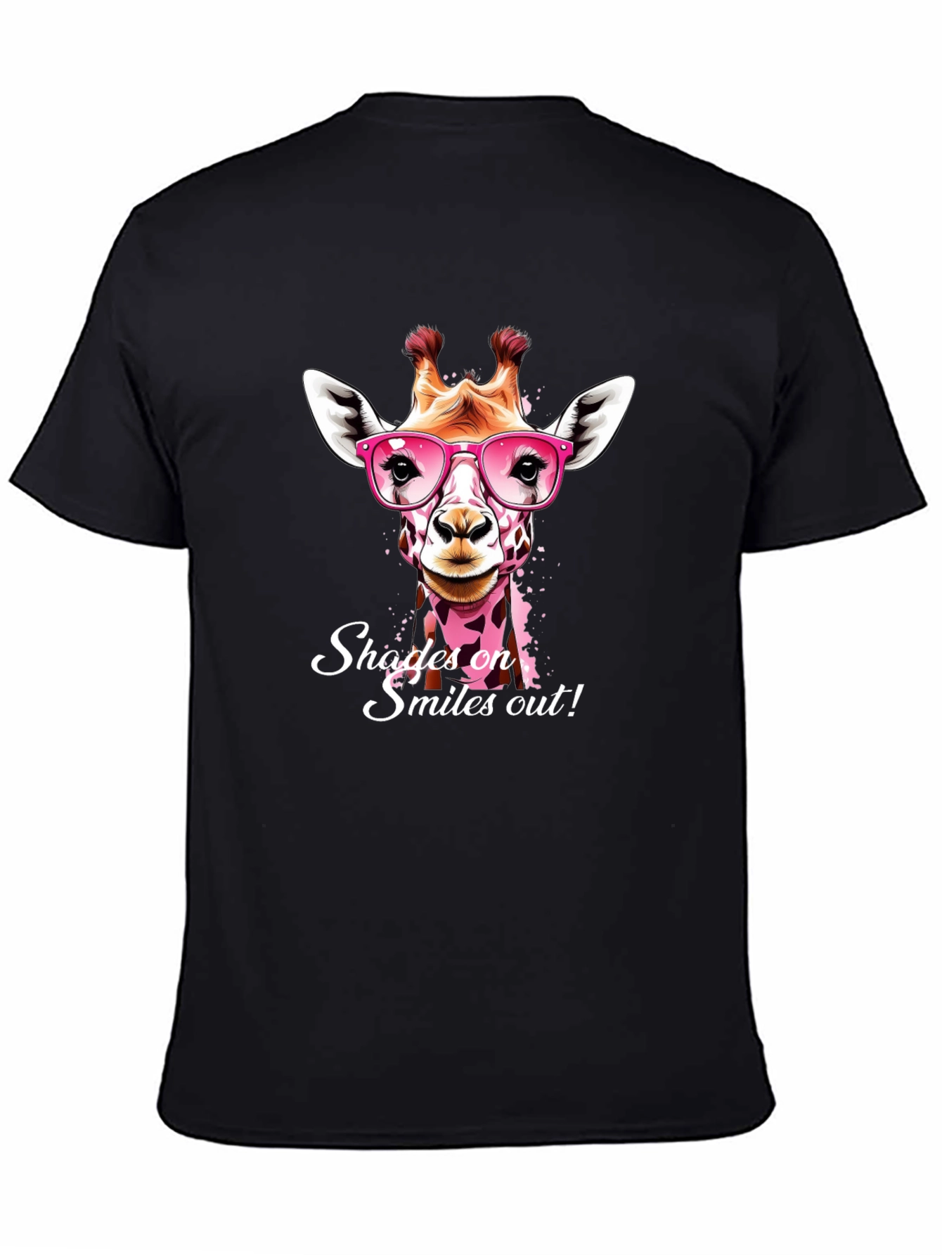 Black Giraffe Shades T-Shirt: Smiles On, Shades Out! view 4