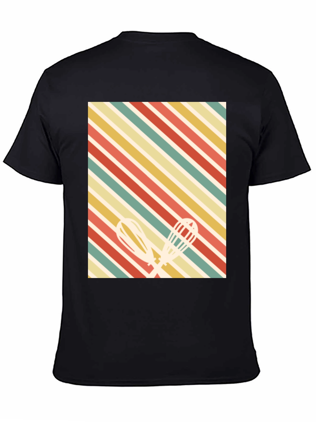 Black Retro Baking Whisk T-Shirt view 4
