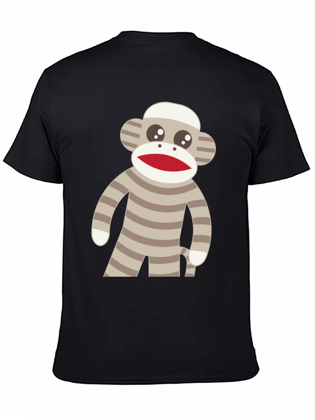 Black Sock Monkey Graphic Tee - Fun & Quirky Design view 4