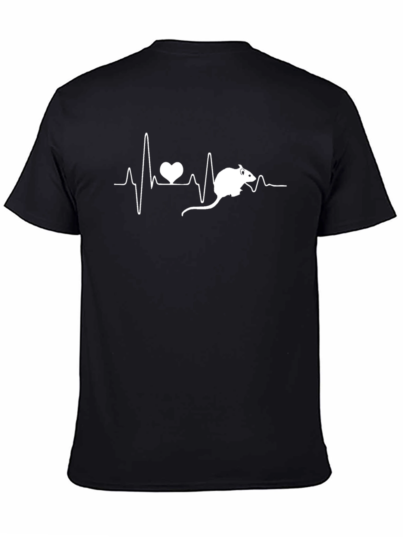 Black Rat Heartbeat T-Shirt - Cute Pet Lover Tee view 4