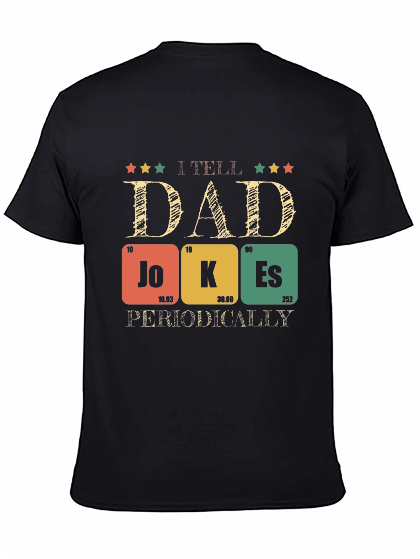 Black Dad Jokes T-Shirt - Periodic Table Pun Humor view 4
