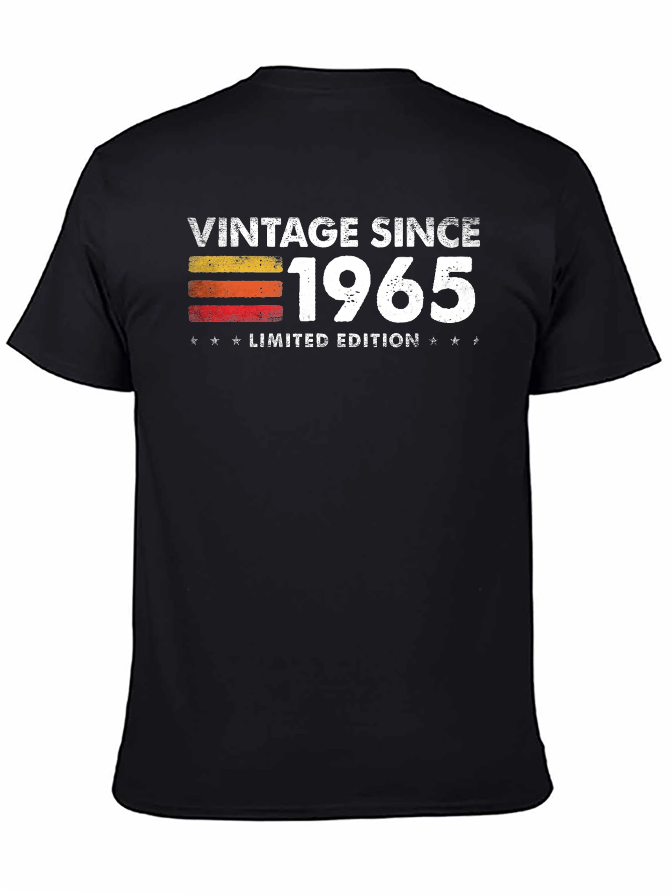 Black Vintage Since 1965 Limited Edition Black T-Shirt view 4