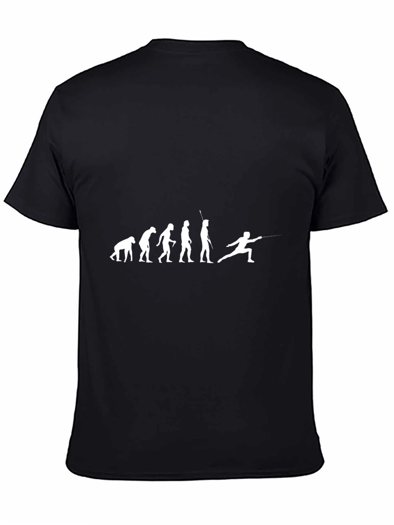 Black Evolution of Fencing Black T-Shirt view 4