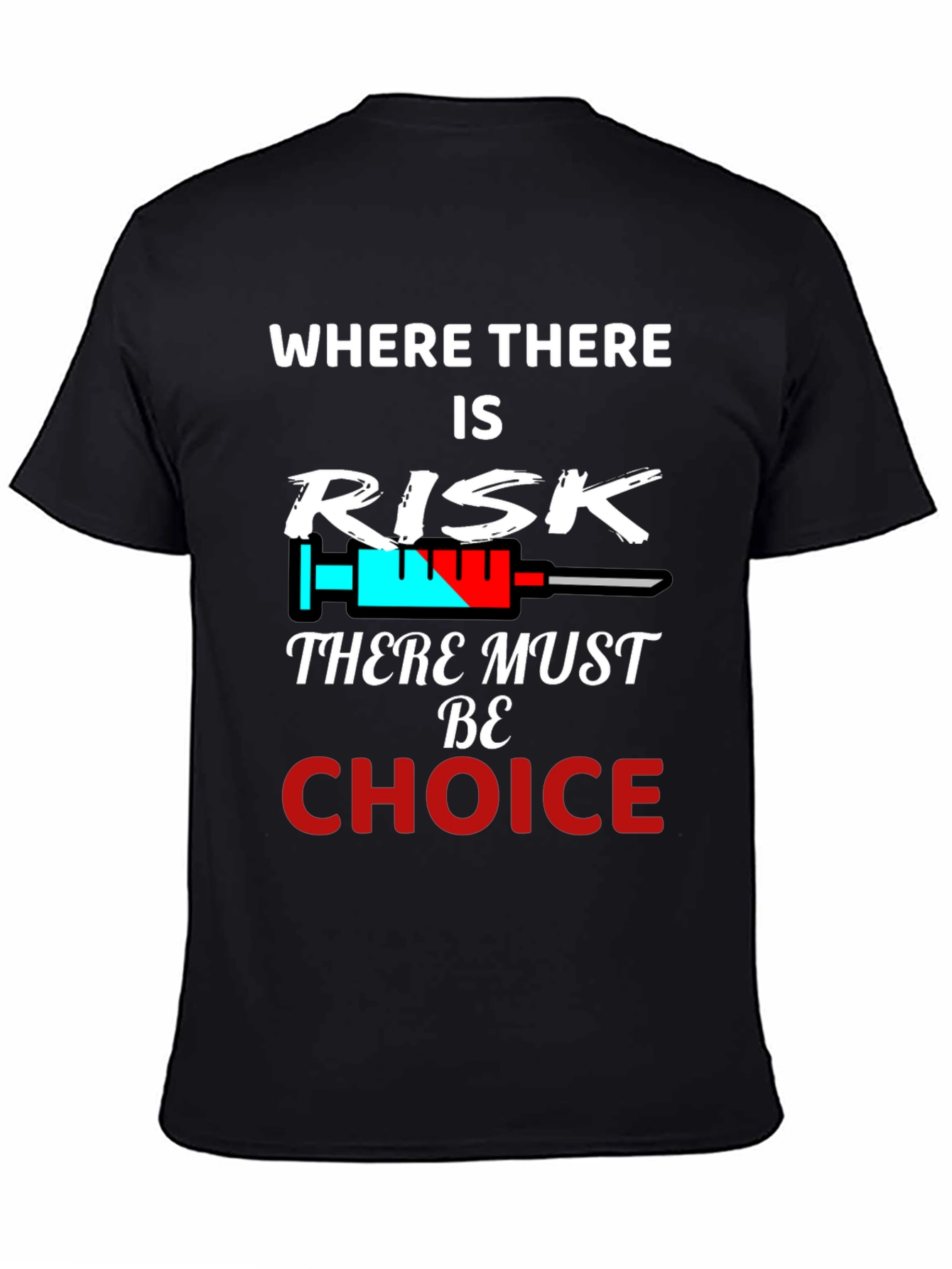 Black Risk & Choice Tee - Pro Freedom Graphic T-Shirt view 4