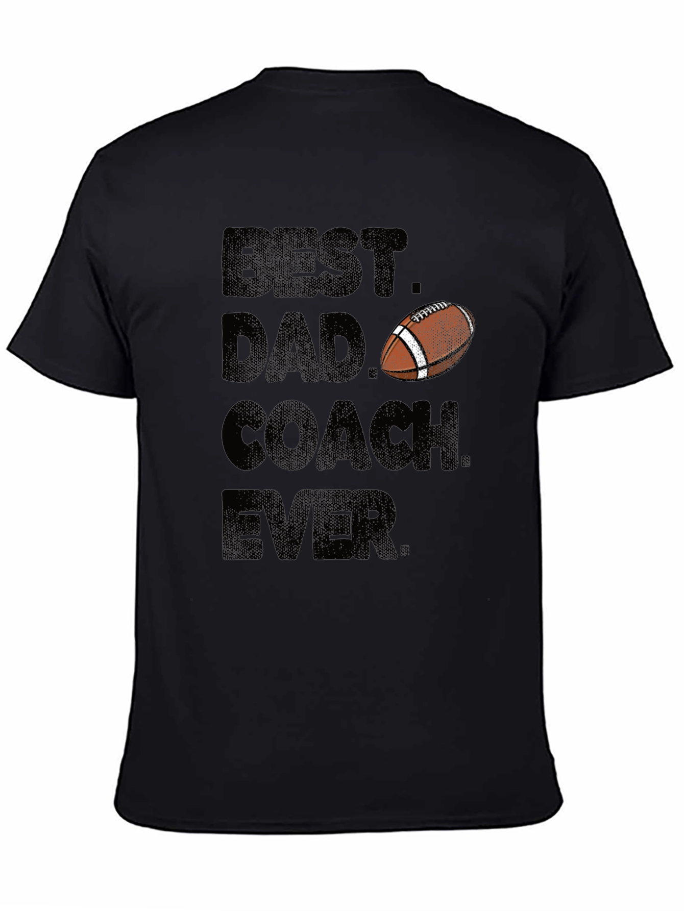 Black Best Dad Coach Ever T-Shirt view 4