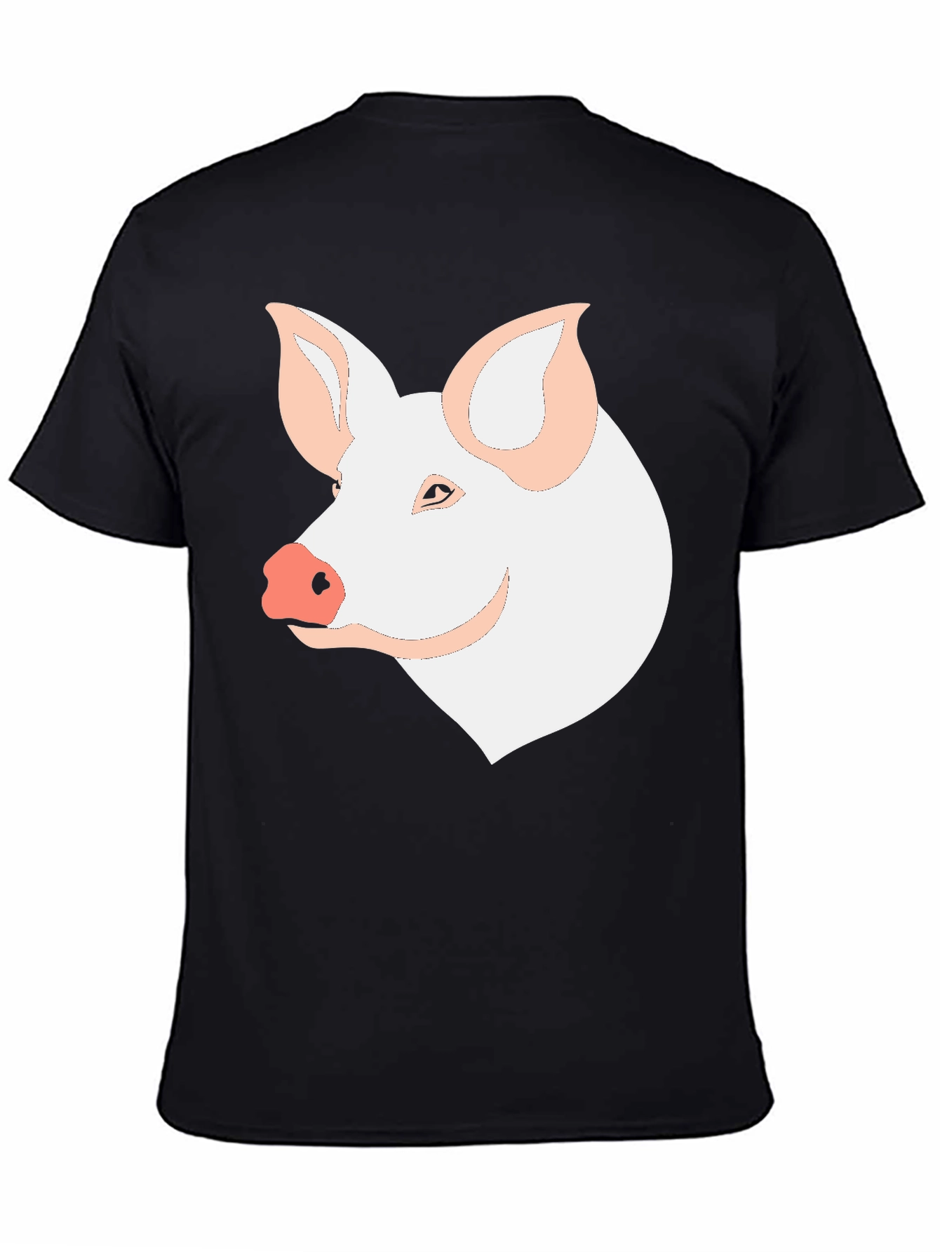 Black Pig Graphic T-Shirt - Black Crew Neck Tee view 4