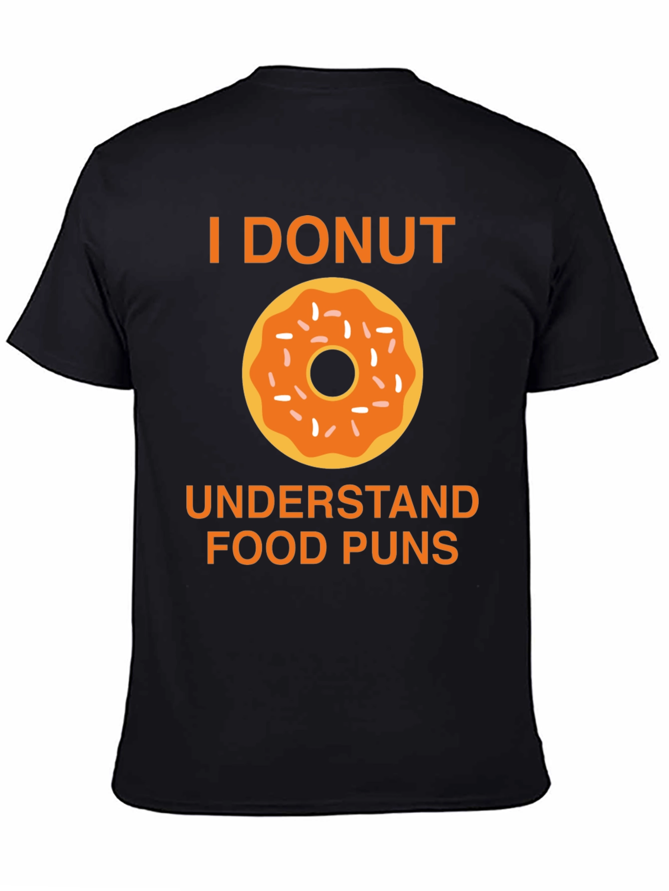Black Funny "I Donut Understand" Graphic T-Shirt view 4