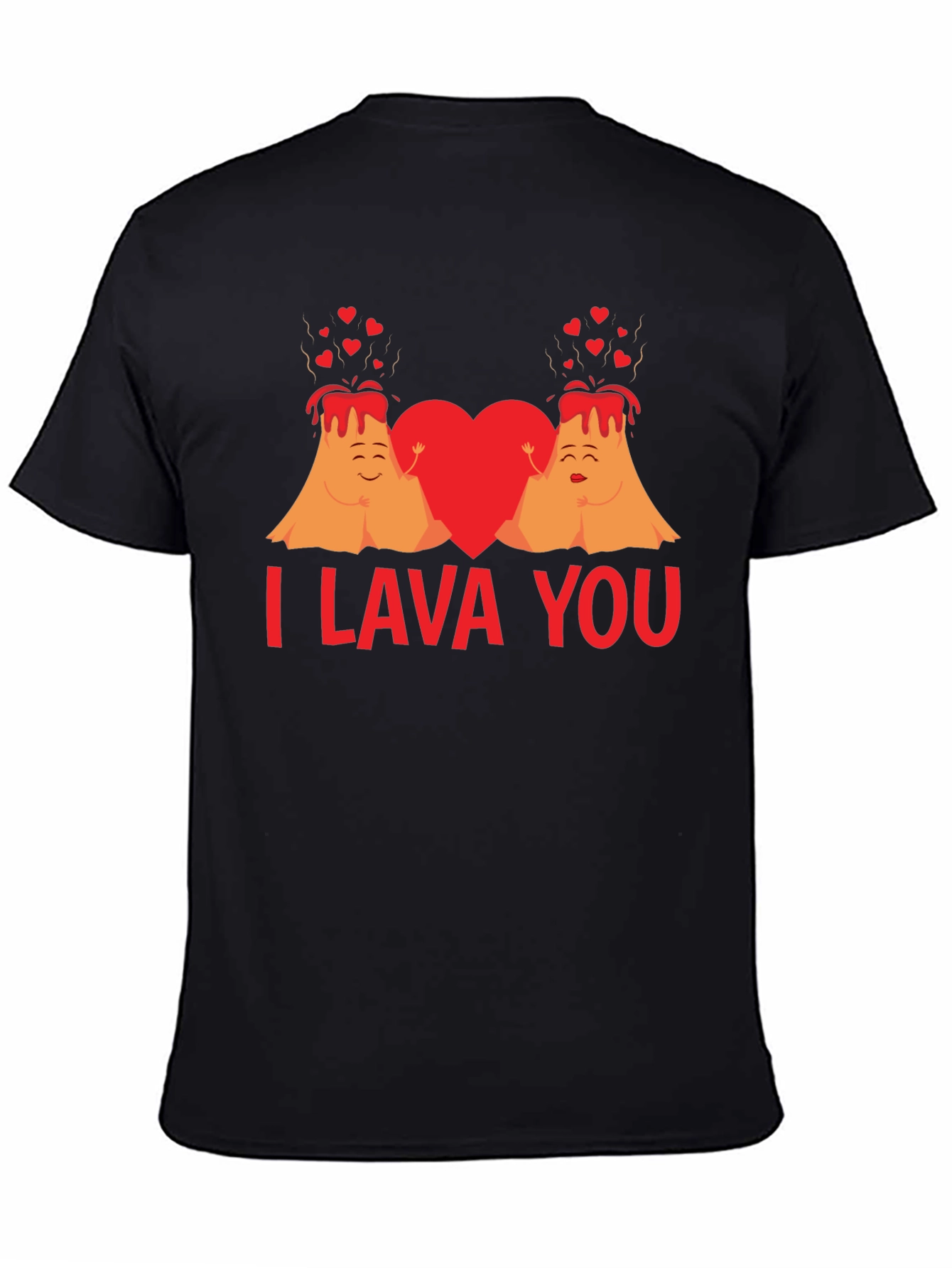 Black I Lava You Valentine's Day T-Shirt view 4