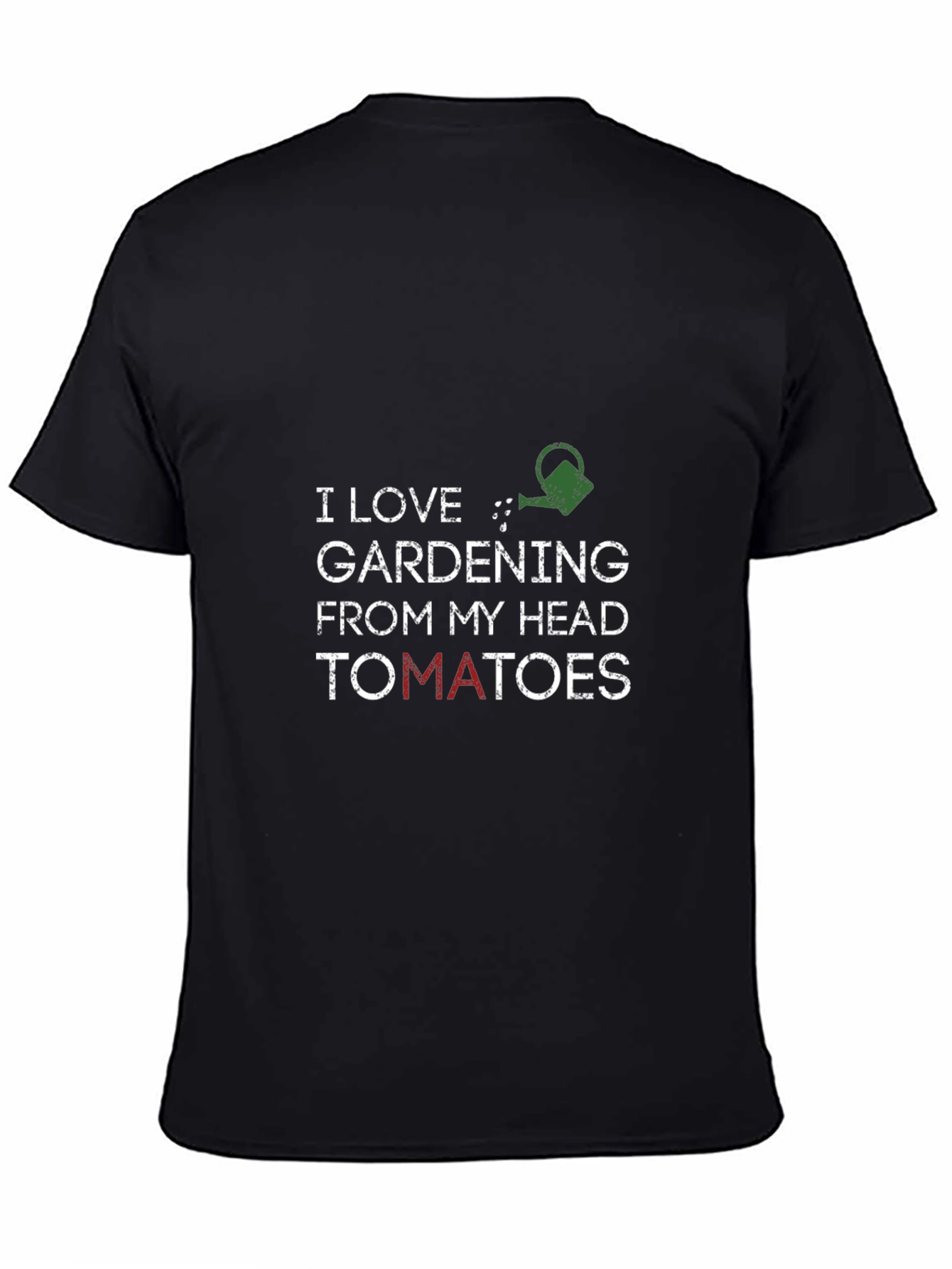 Black I Love Gardening T-Shirt - Funny Gardener Tee view 4