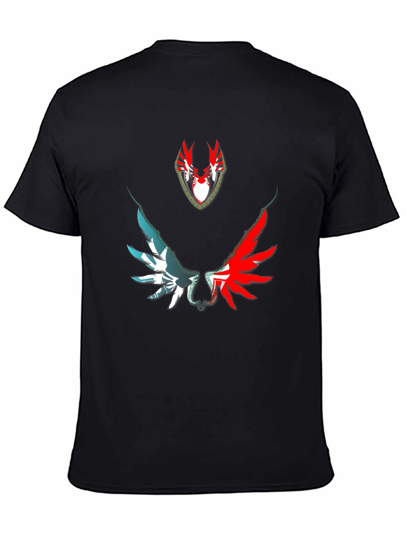 Black Winged Emblem Graphic Tee view 4