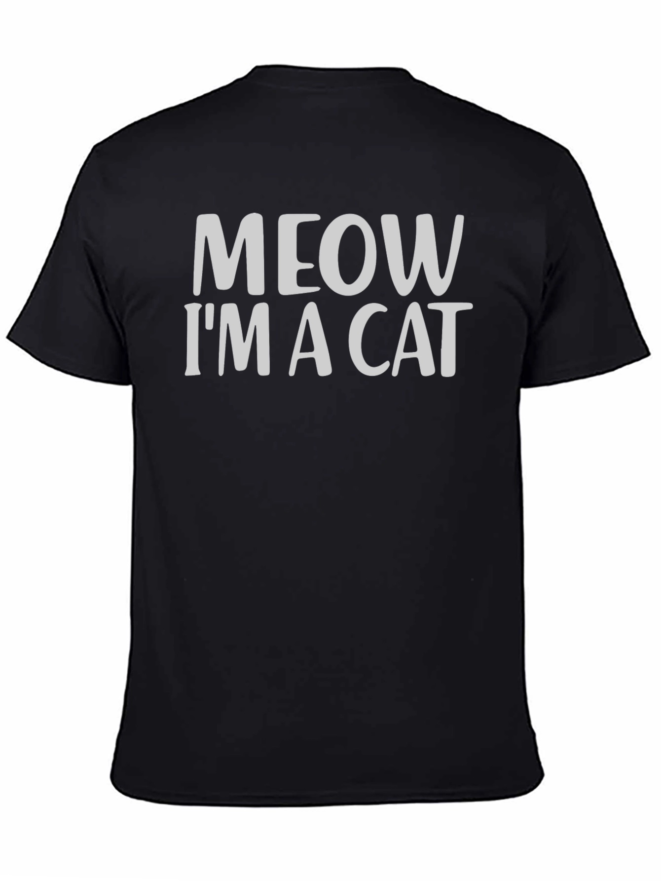Black Meow I'm a Cat T-Shirt - Funny Novelty Tee view 4