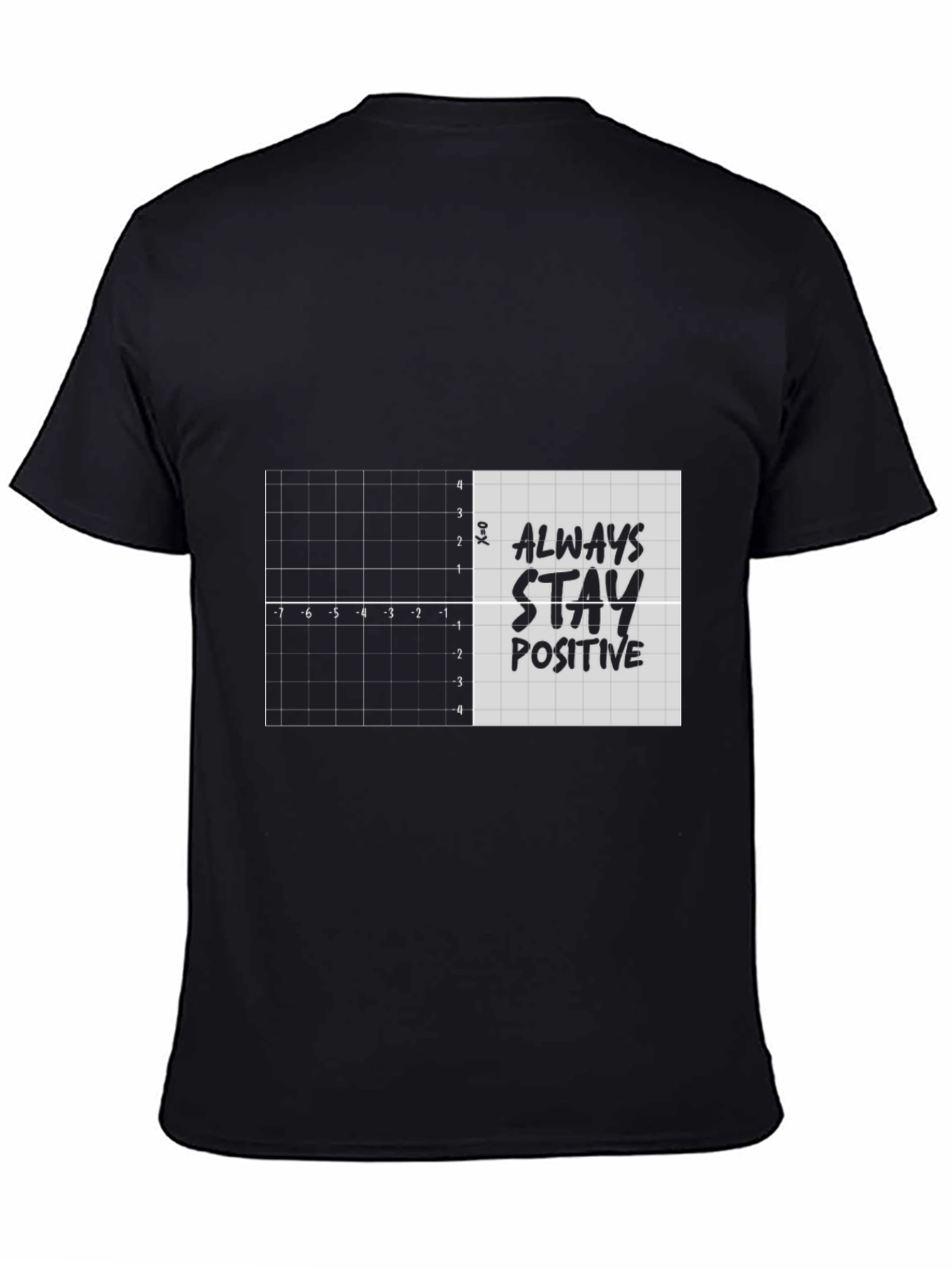 Black Stay Positive Graph T-Shirt view 4