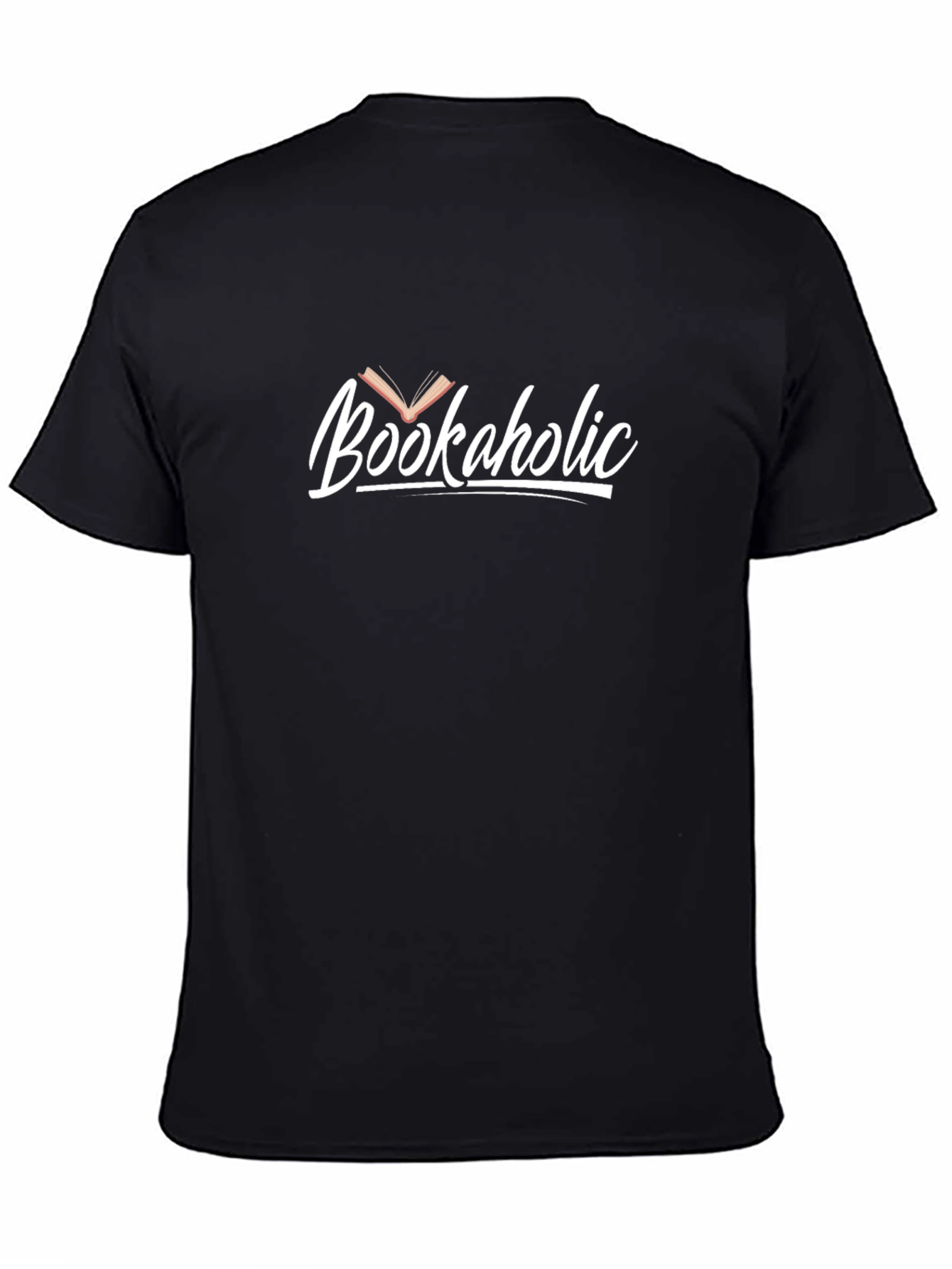 Black Bookaholic T-Shirt - Black, Cotton Blend, Book Lover view 4