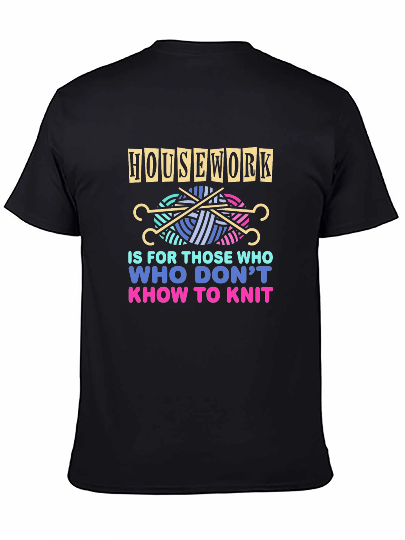 Black Housework Knit T-Shirt view 4
