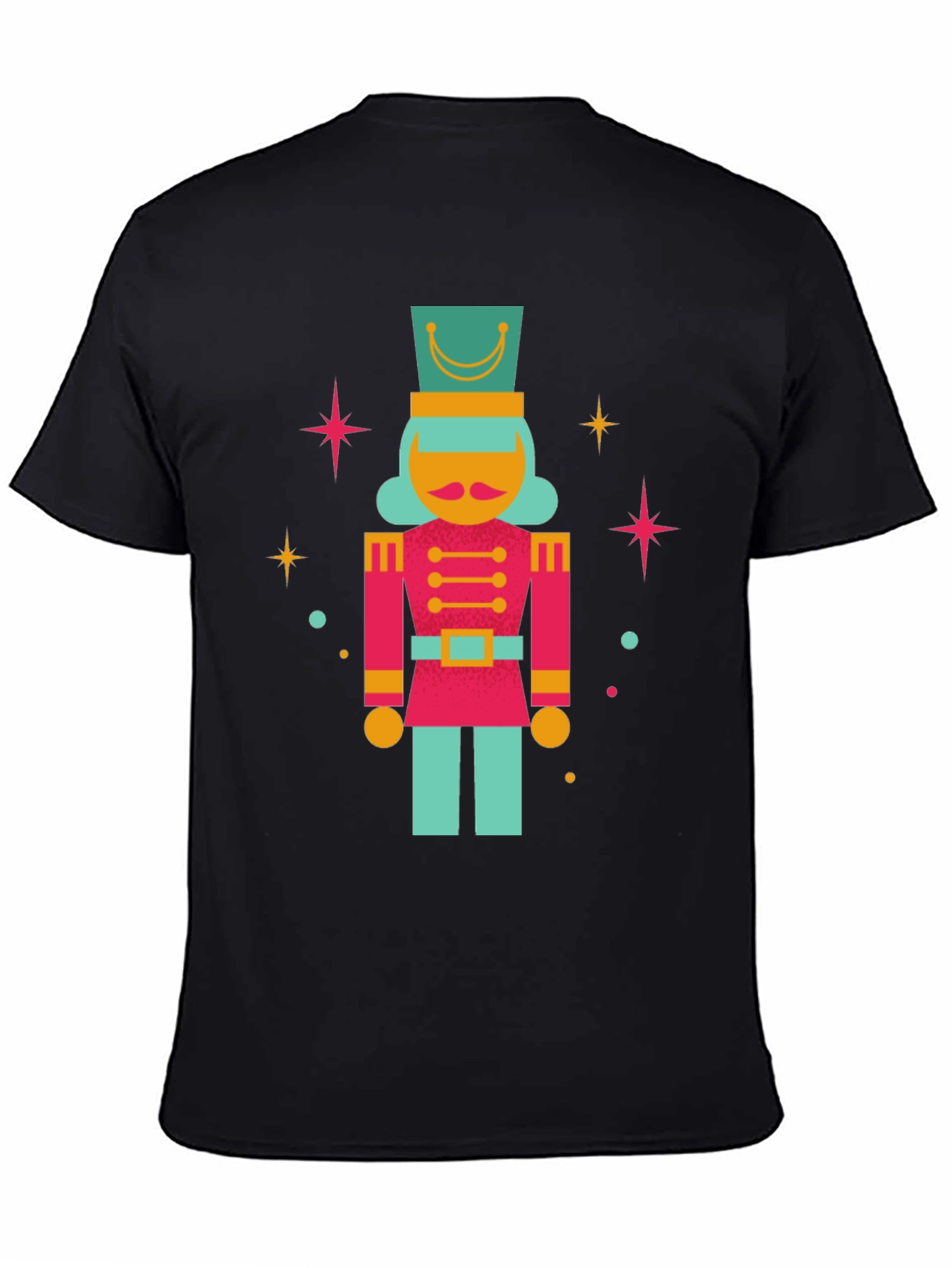 Black Retro Nutcracker T-Shirt - Holiday Style view 4