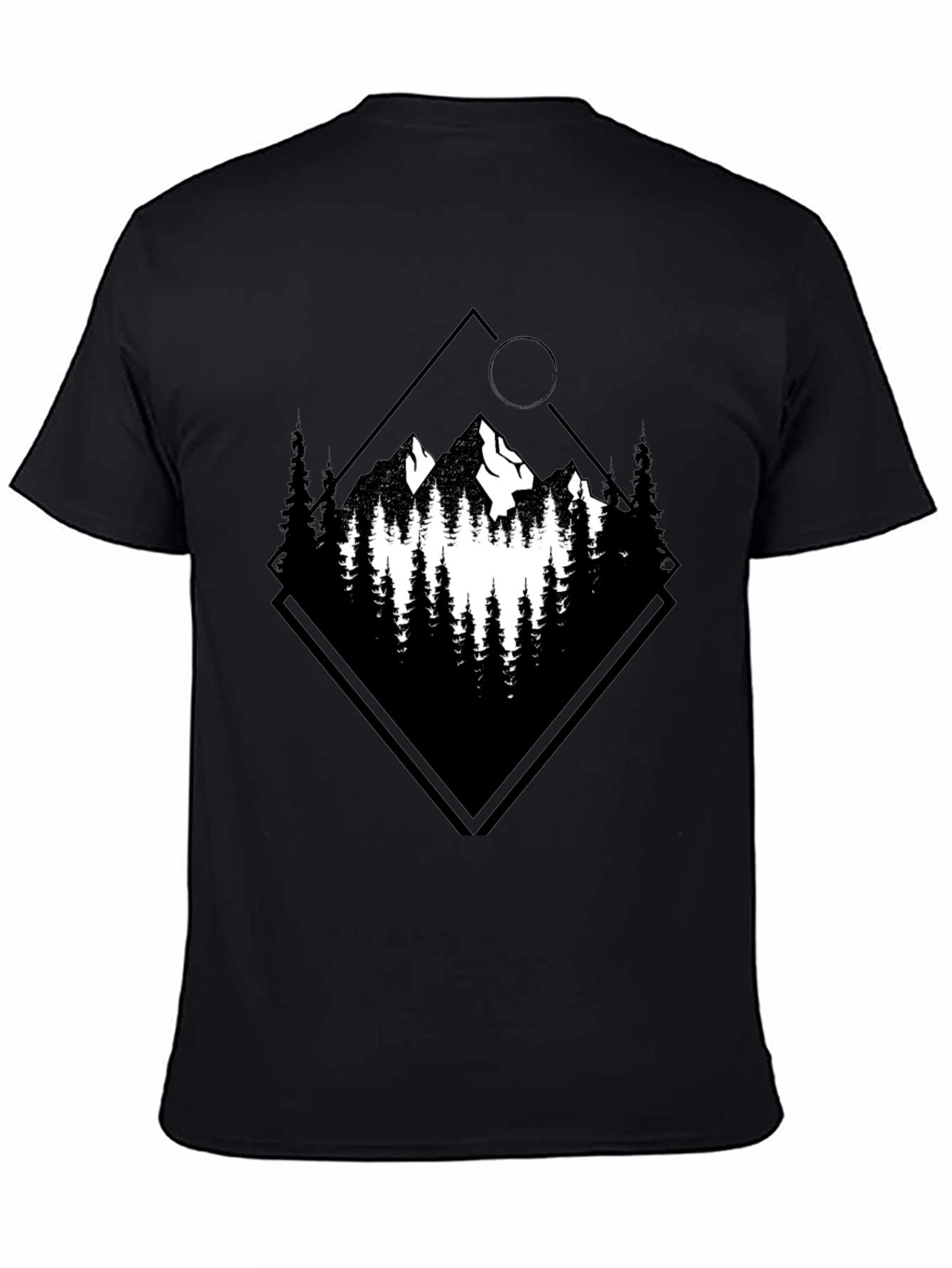 Black Mountain Graphic Tee - Nature Inspired Design view 4