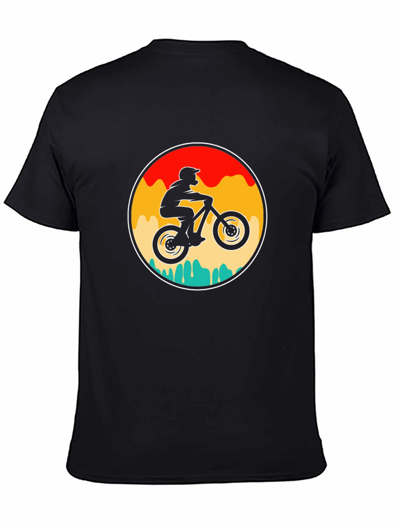 Black Mountain Biker Graphic Tee - Retro Style view 4