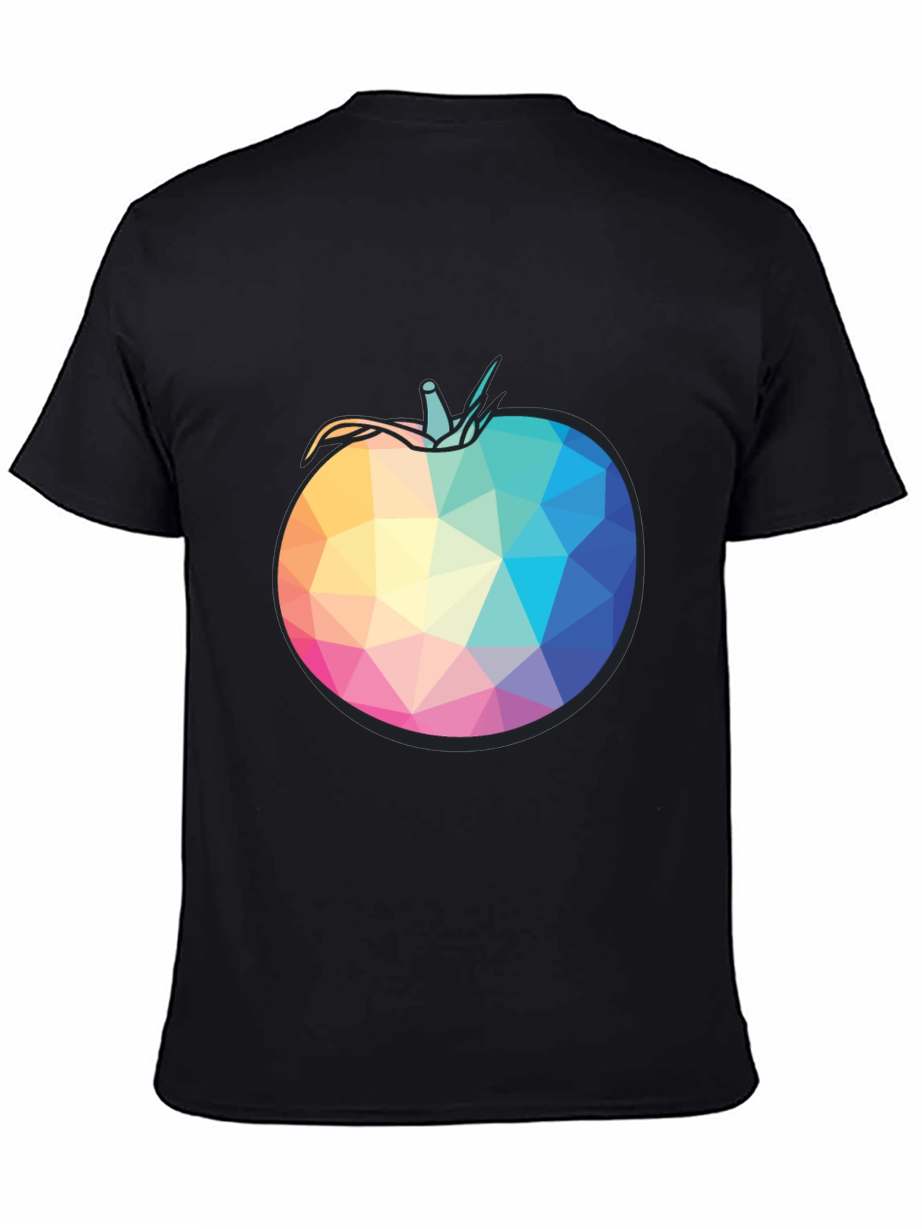 Black Geometric Tomato Black T-Shirt view 4