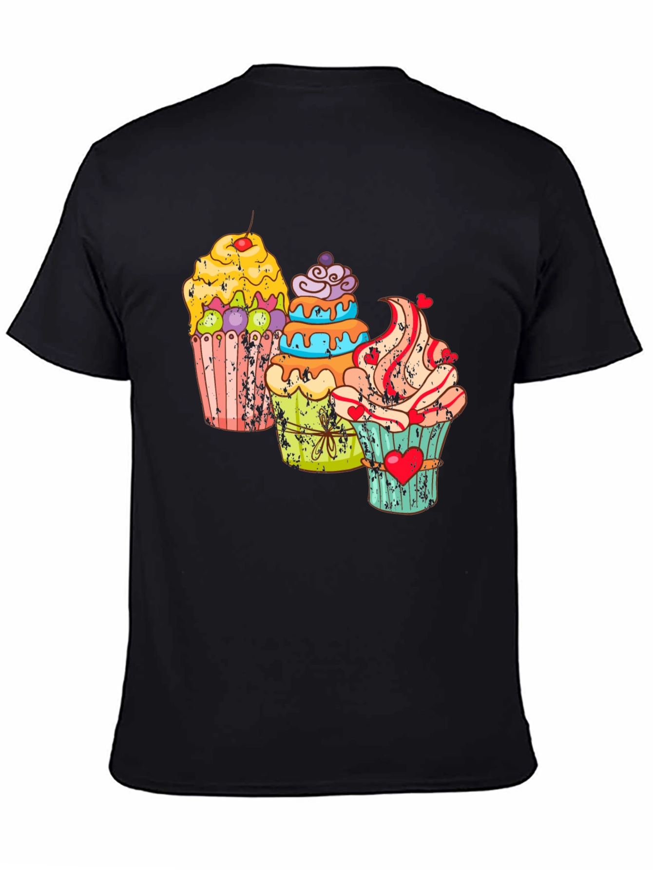 Black Cupcake Graphic T-Shirt view 4