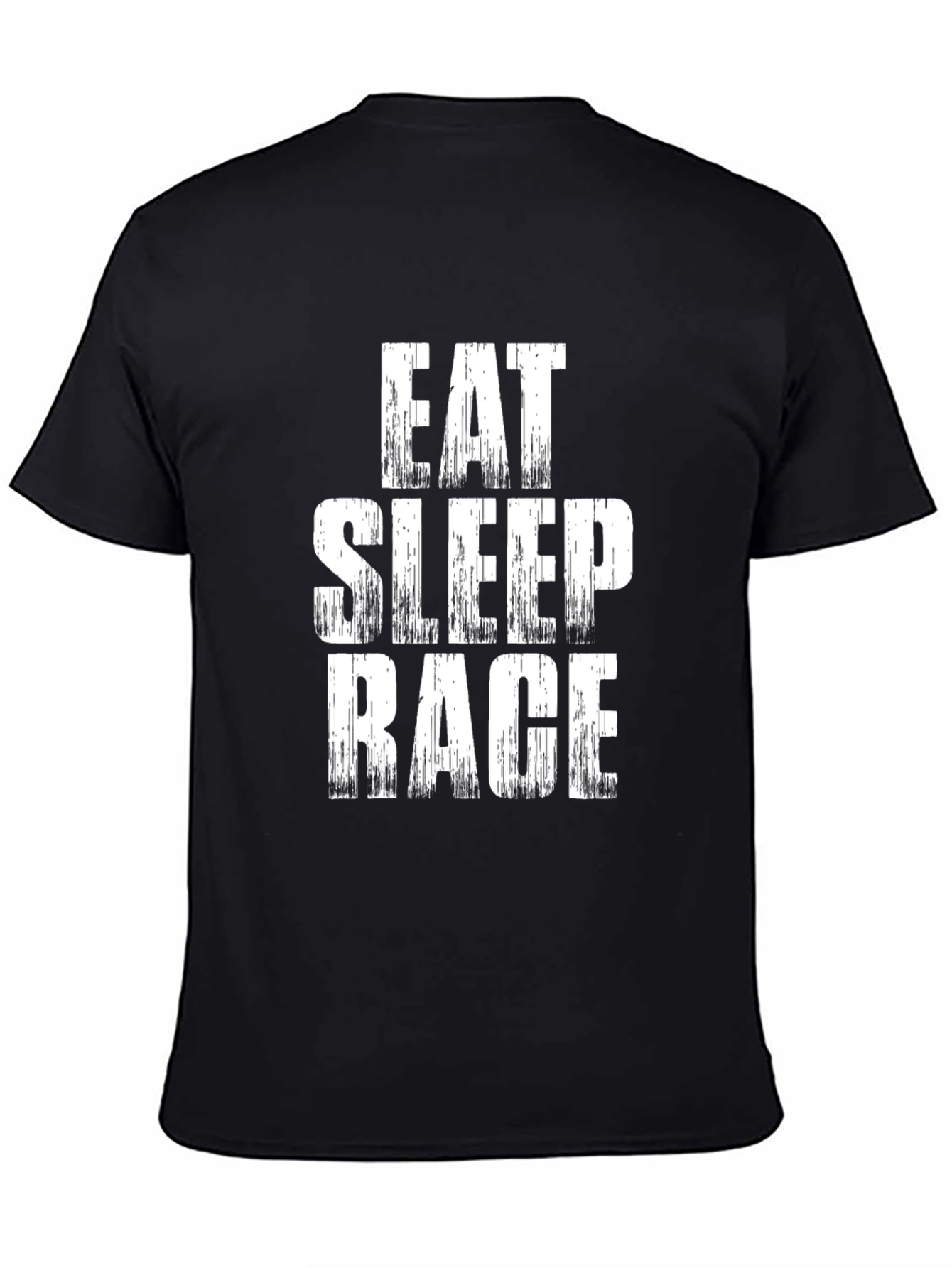 Black Eat Sleep Rage T-Shirt - Funny Gym Workout Tee view 4