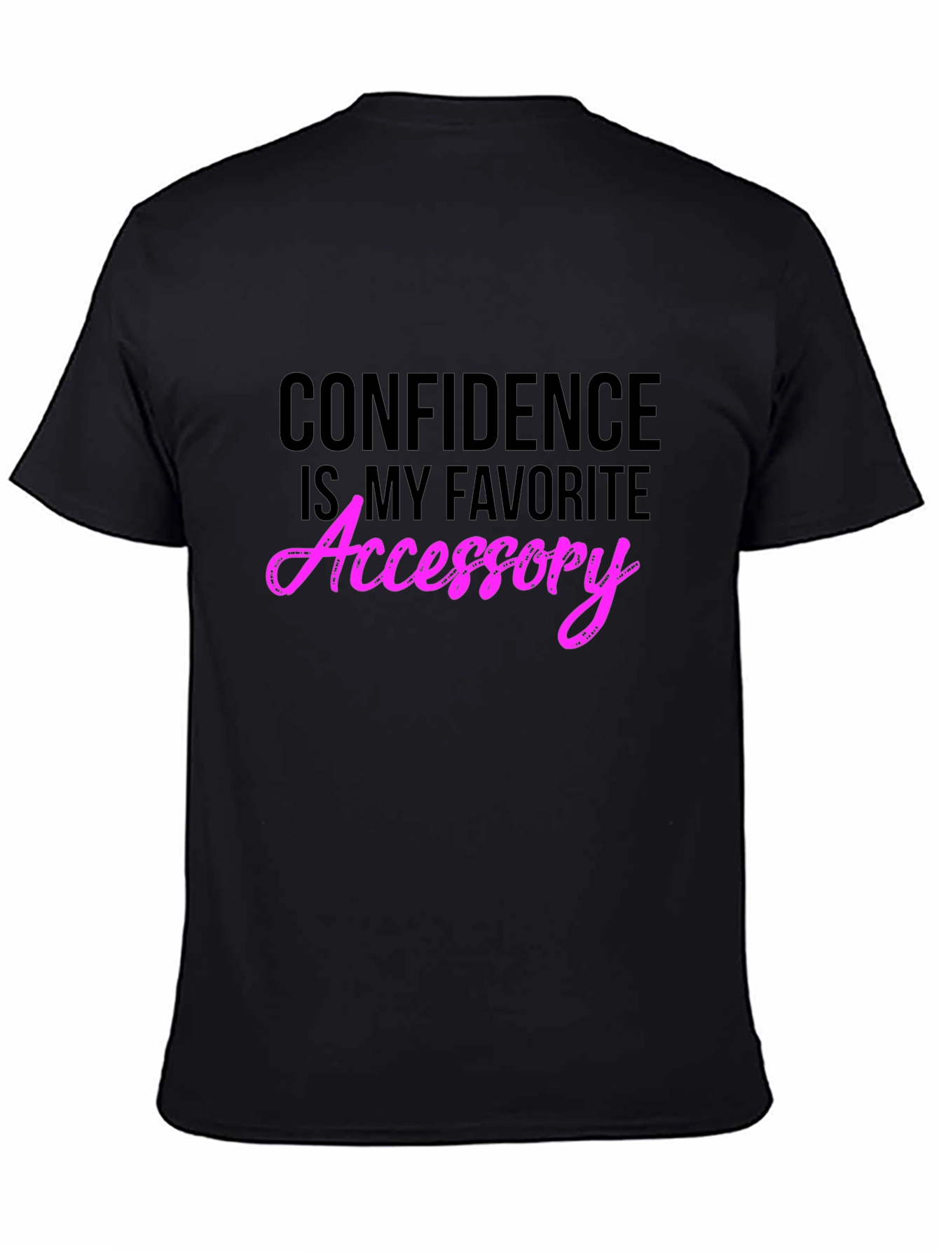 Black Confidence Accessory Black T-Shirt view 4