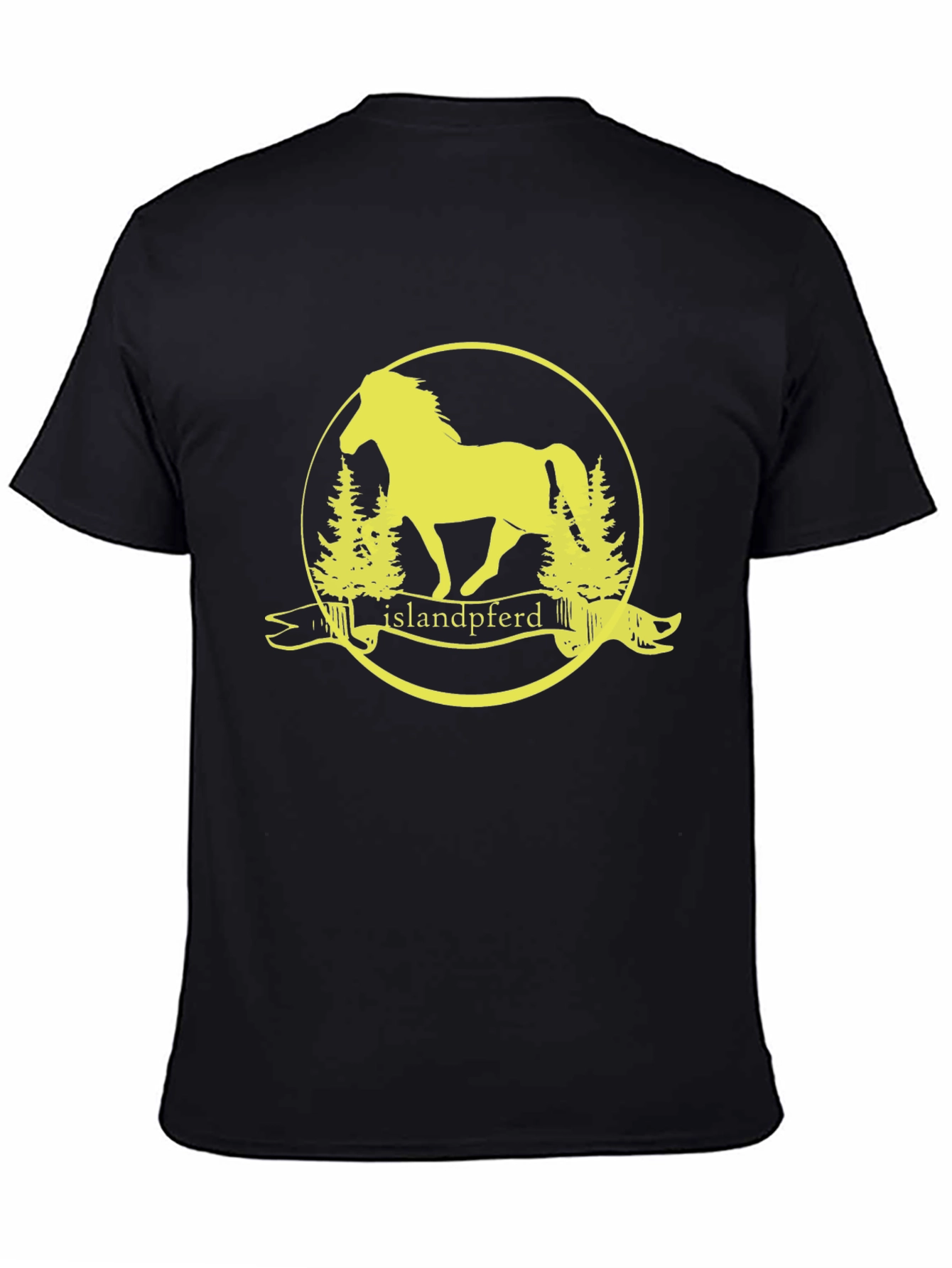 Islandpferd T-Shirt - Horse Graphic Tee - Black - 4