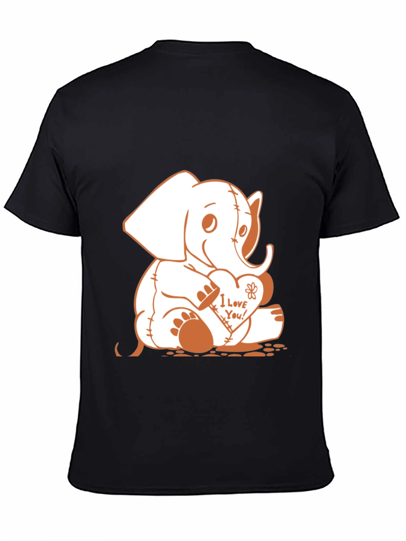 Black Elephant 'I Love You!' Graphic T-Shirt view 4