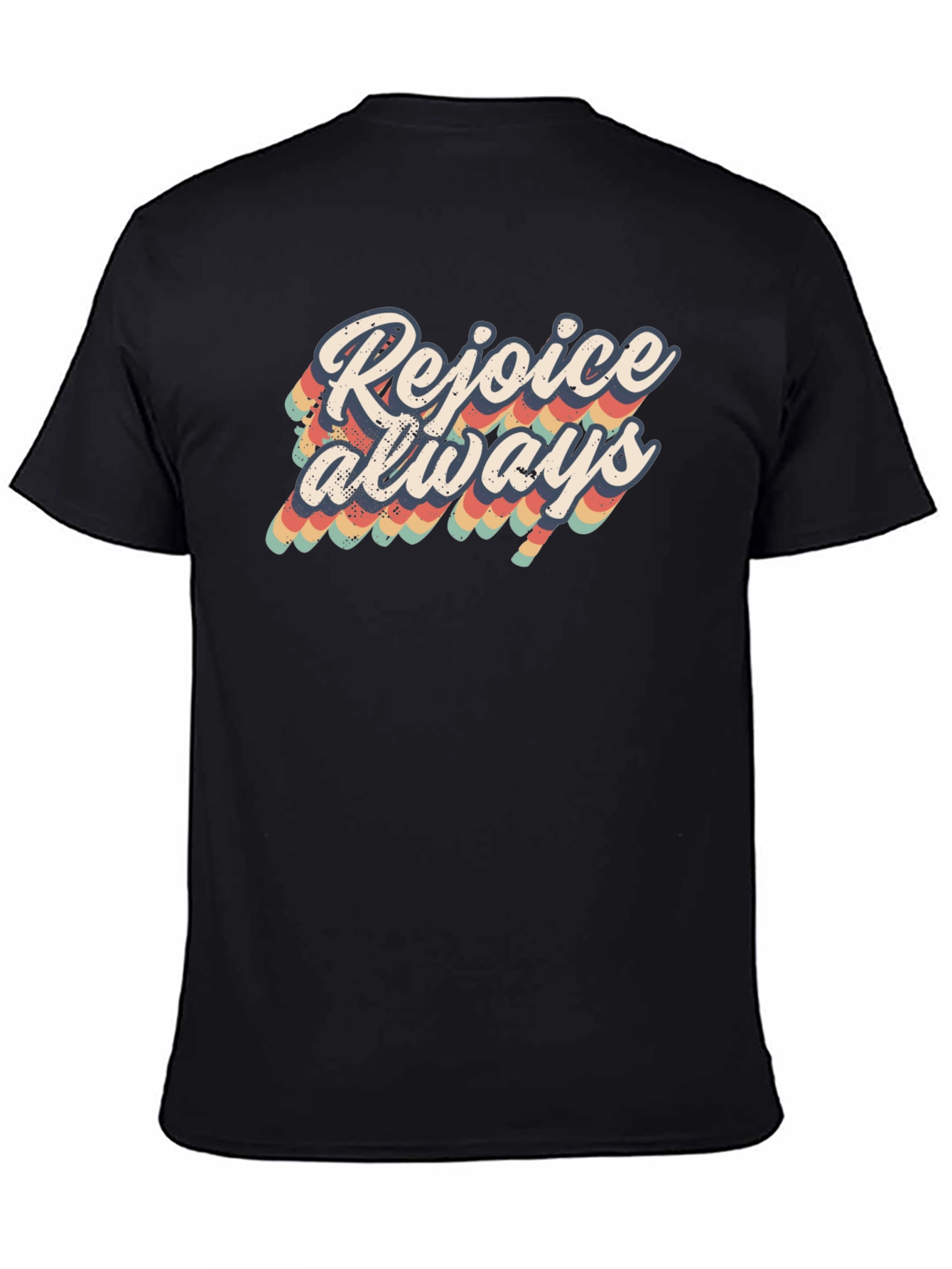 Black Rejoice Always Black Graphic Tee view 4