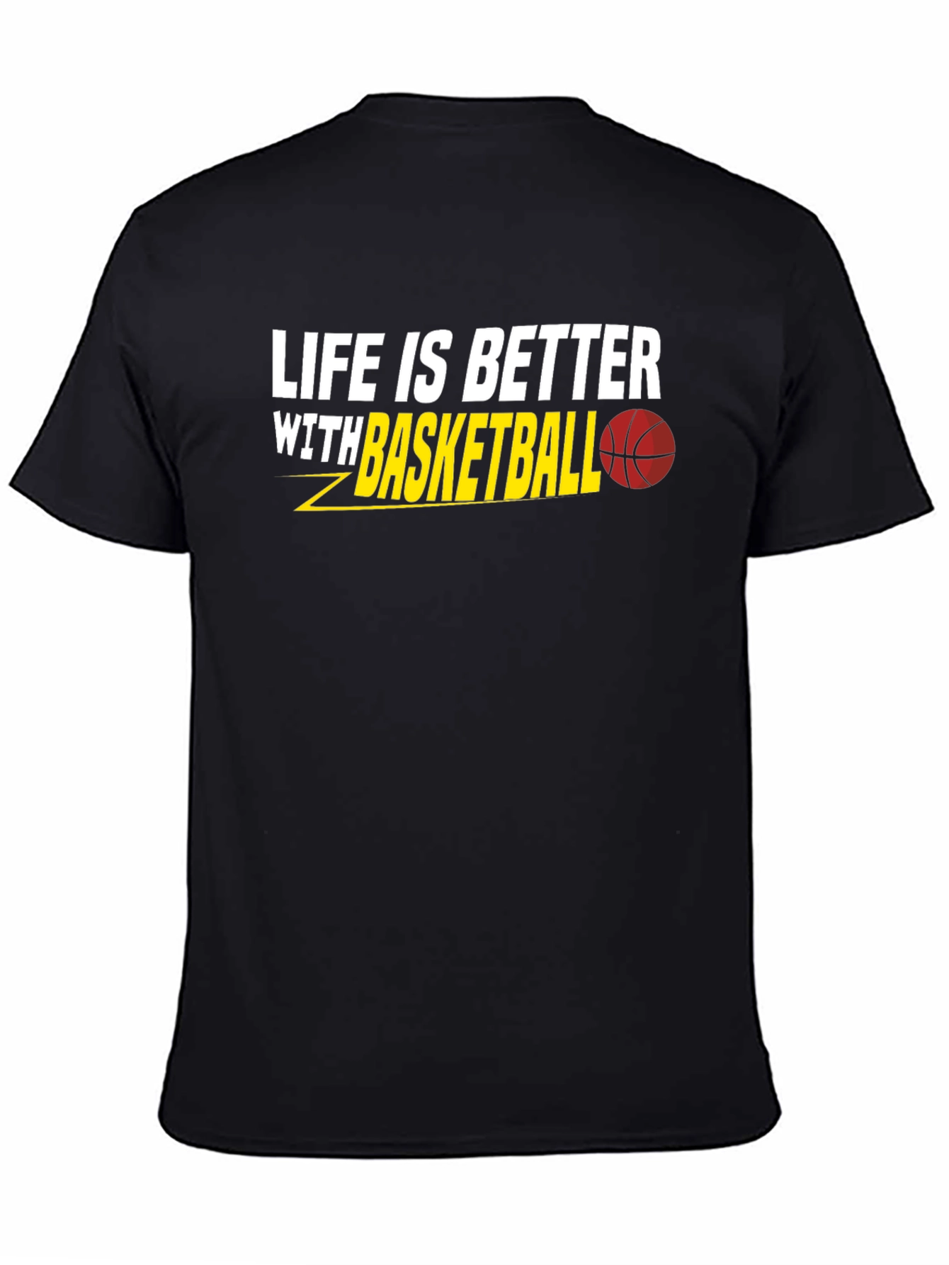 Black Life is Better With Basketball T-Shirt view 4