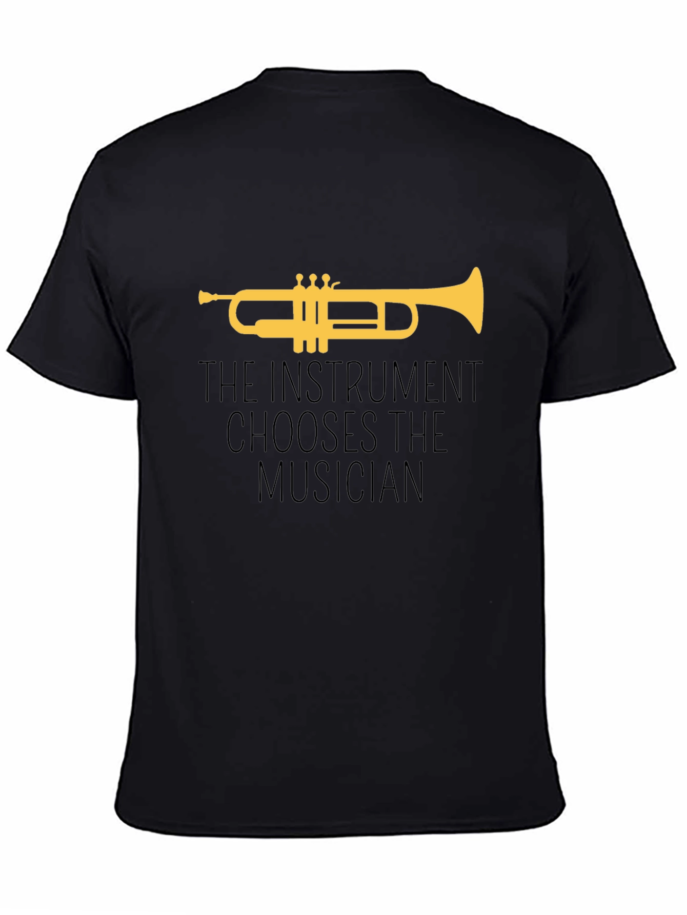 Black Trumpet Musician Graphic Tee view 4