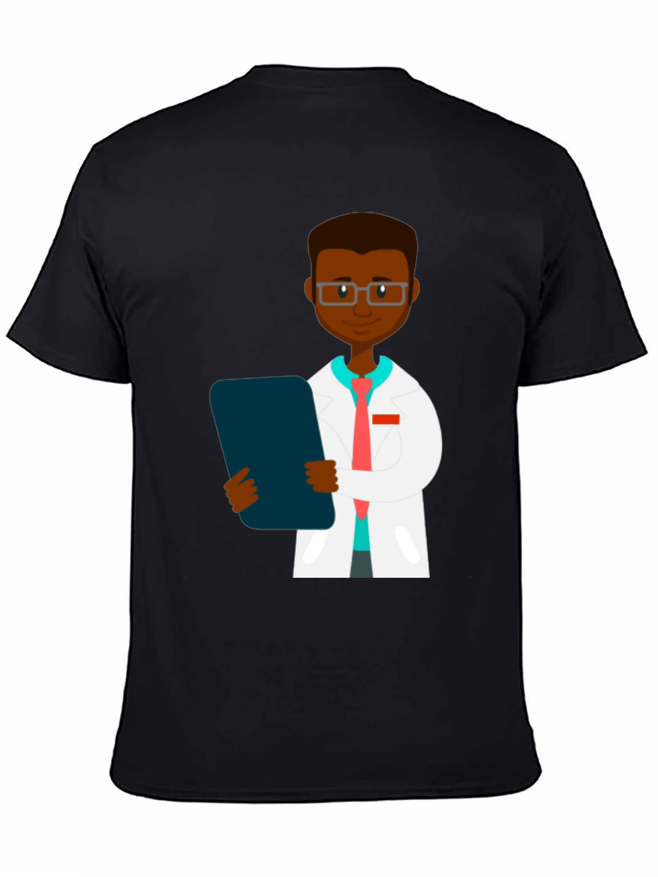 Black Doctor Graphic Tee - Black Unisex T-Shirt view 4