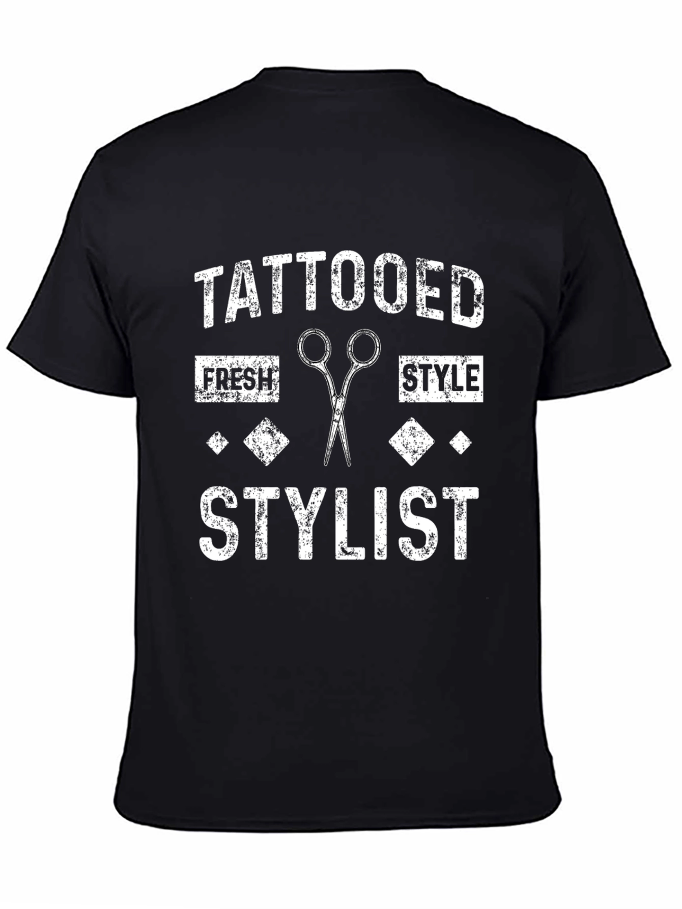 Black Tattooed Stylist Graphic T-Shirt - Barber Tee view 4