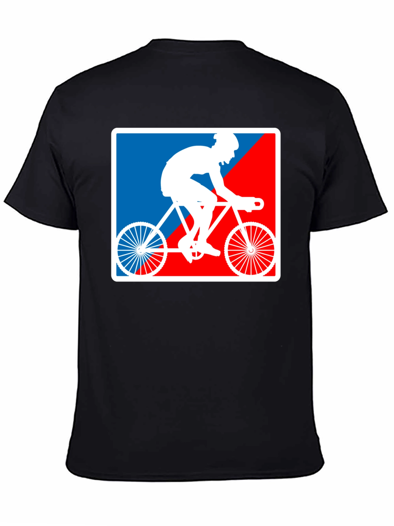 Black Cyclist Graphic T-Shirt - Sporty Style view 4