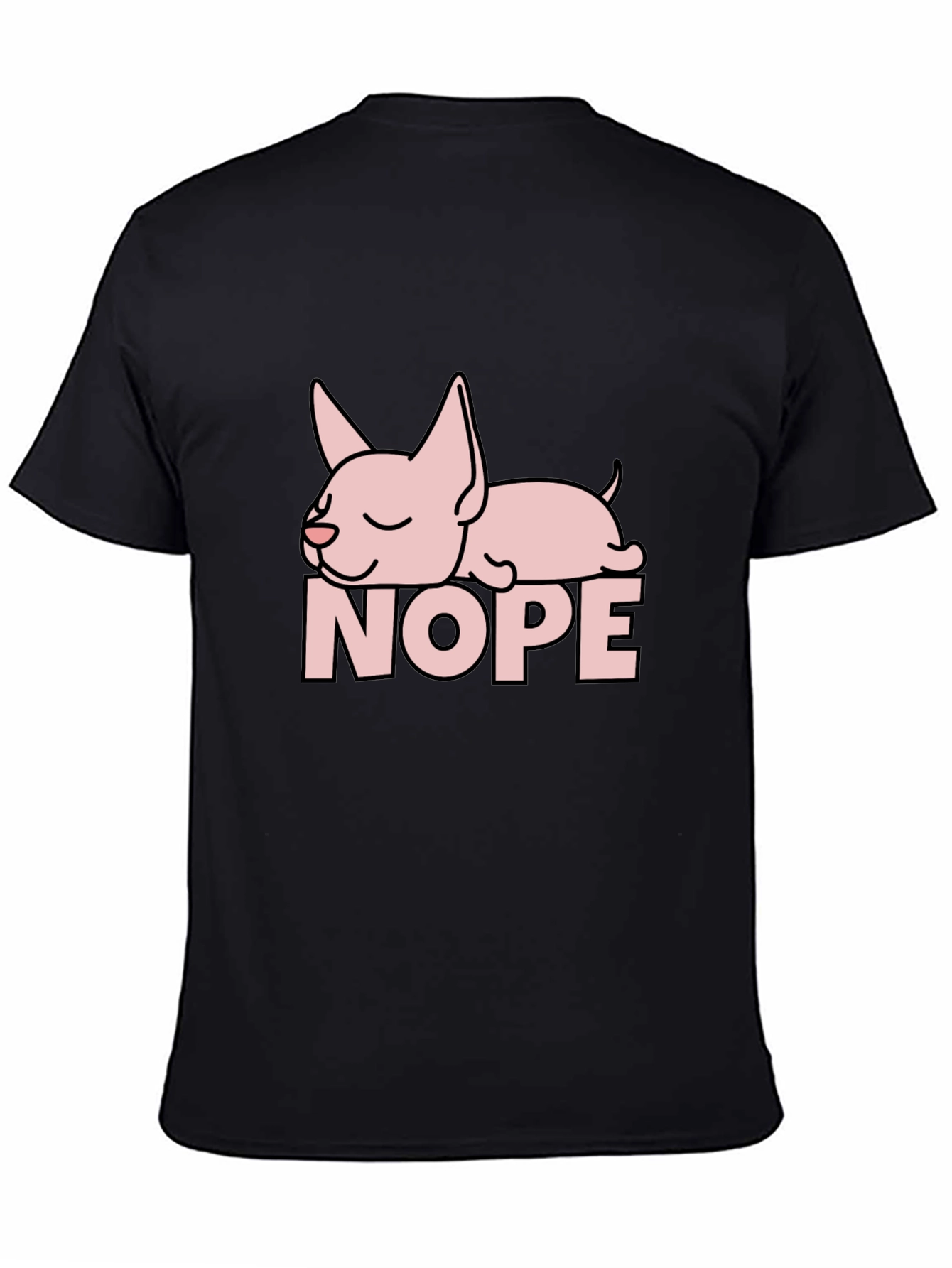Black Nope Sloth T-Shirt - Funny Animal Graphic Tee view 4