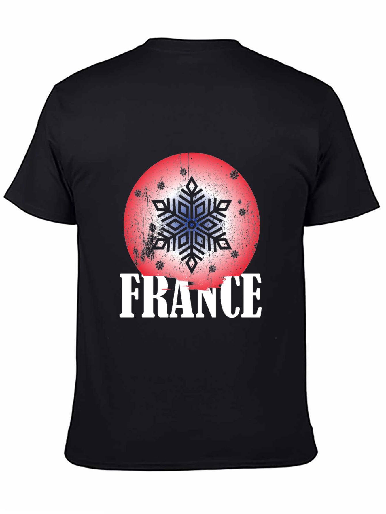 France Snowflake Graphic Tee - Winter Holiday Souvenir - 4