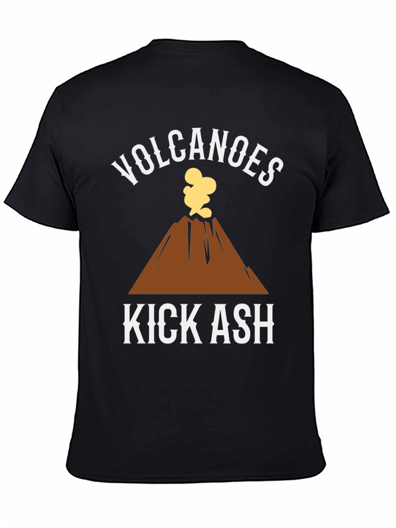 Black Volcanoes Kick Ash Graphic T-Shirt view 4