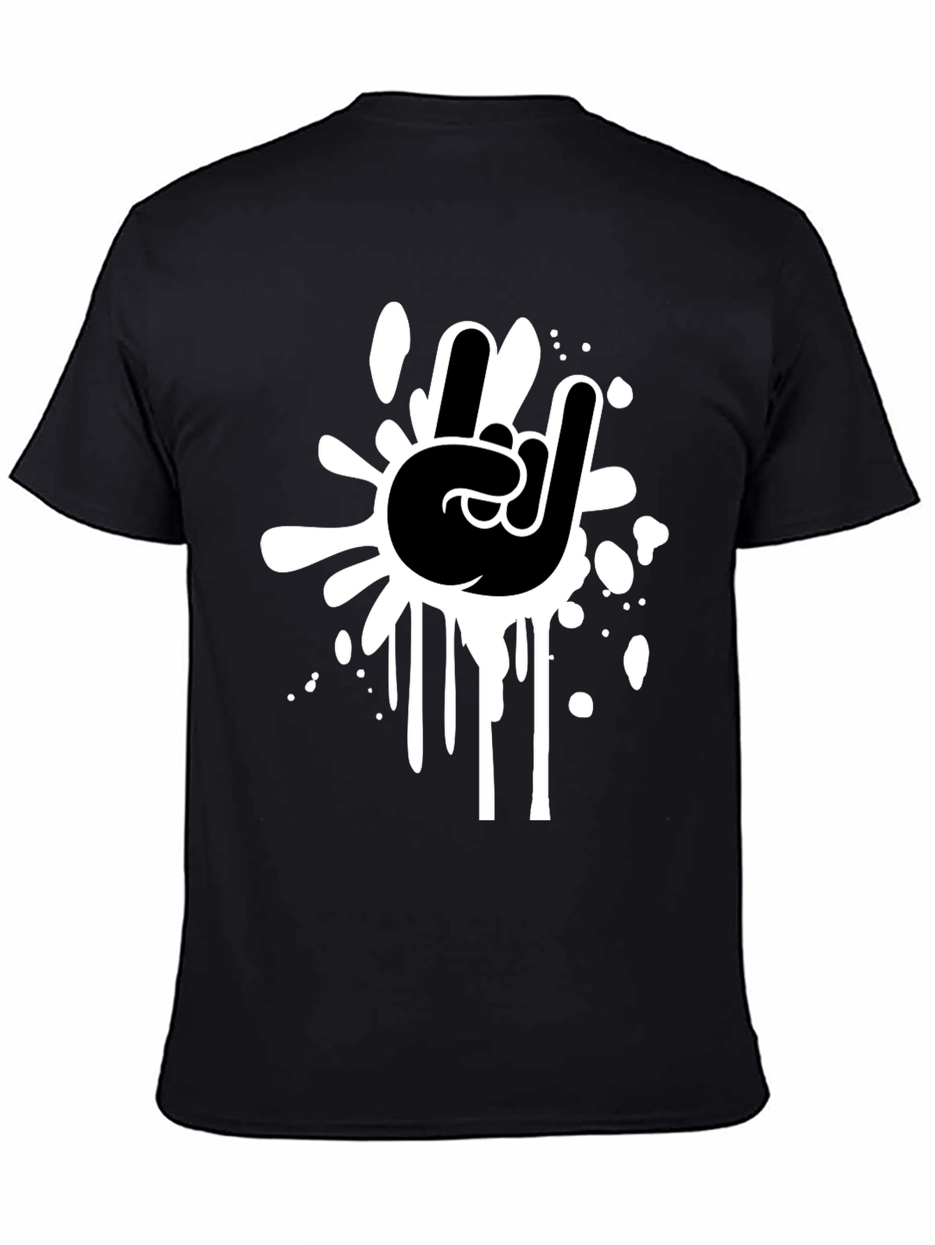 Black Rock On Black Graphic Tee view 4