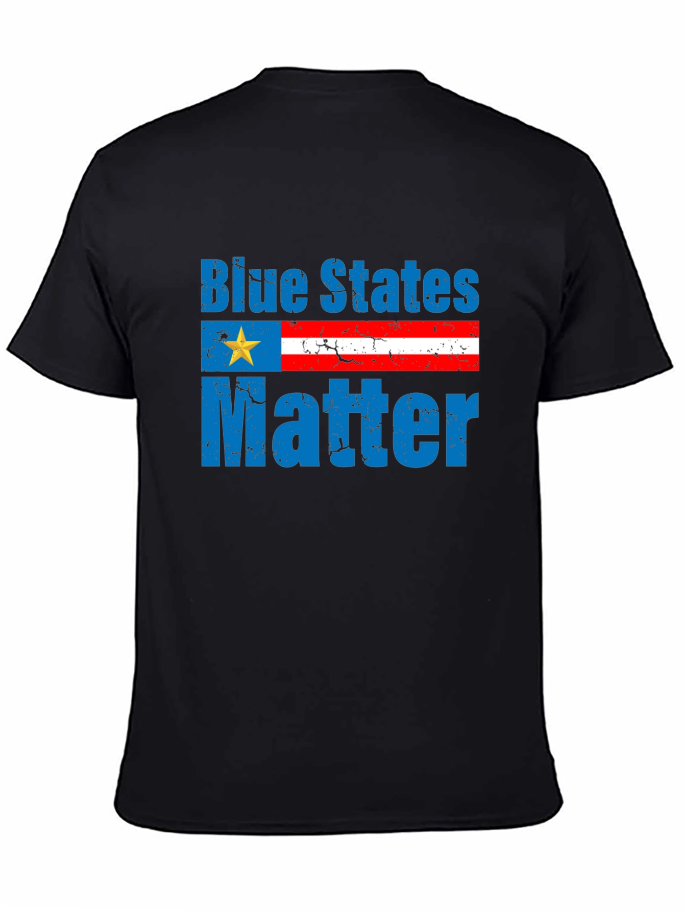 Black Blue States Matter Graphic T-Shirt view 4