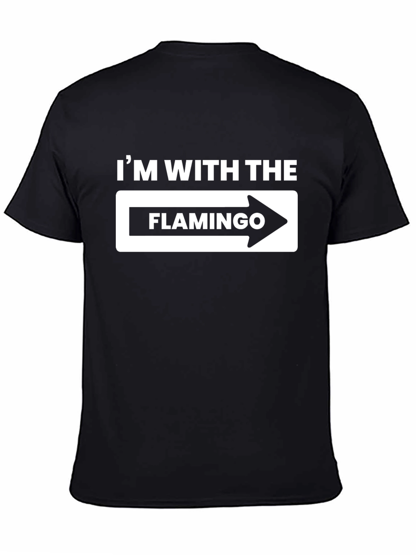 Black I'm With The Flamingo T-Shirt view 4