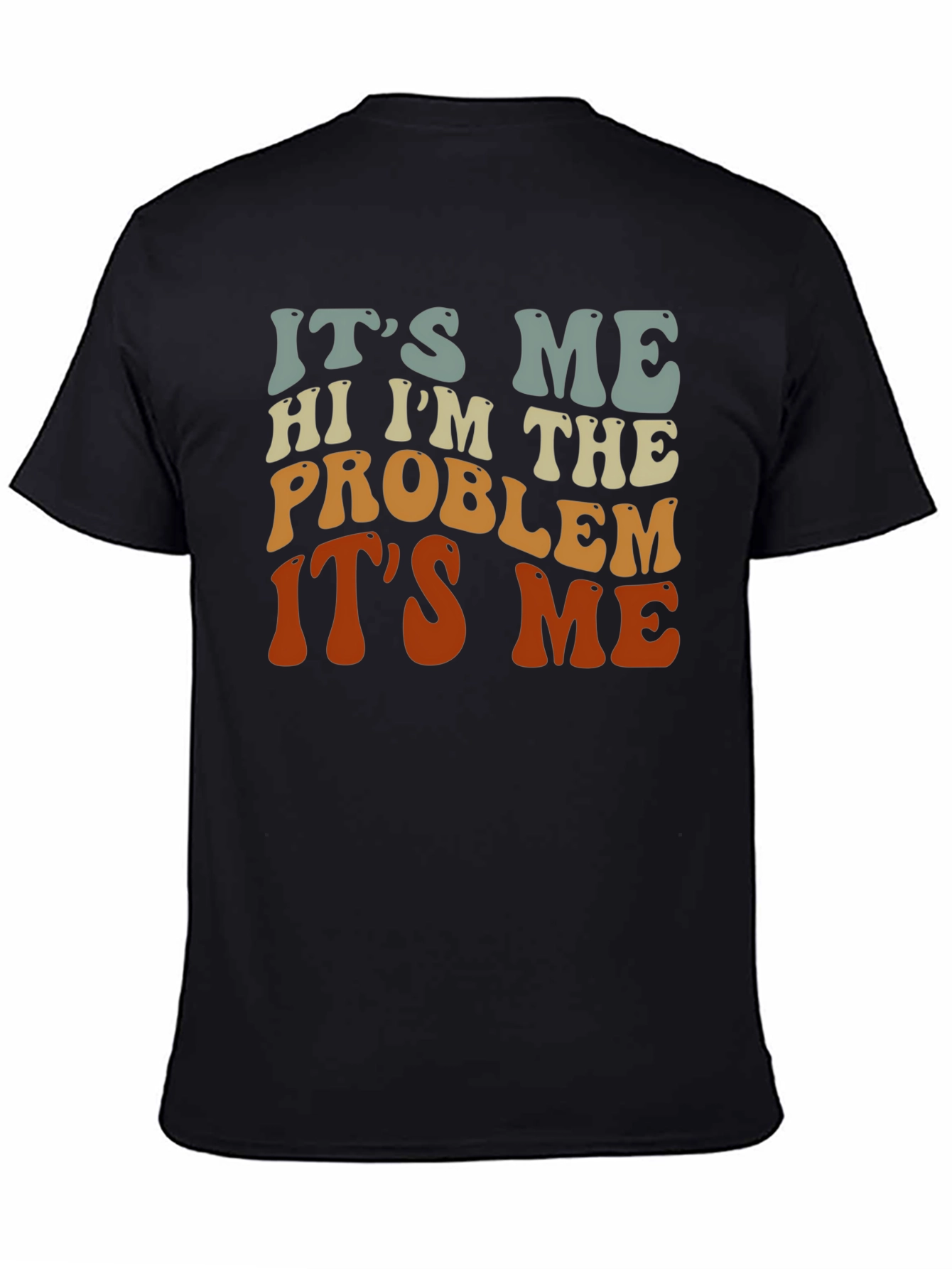 Black It's Me Problem Graphic T-Shirt view 4