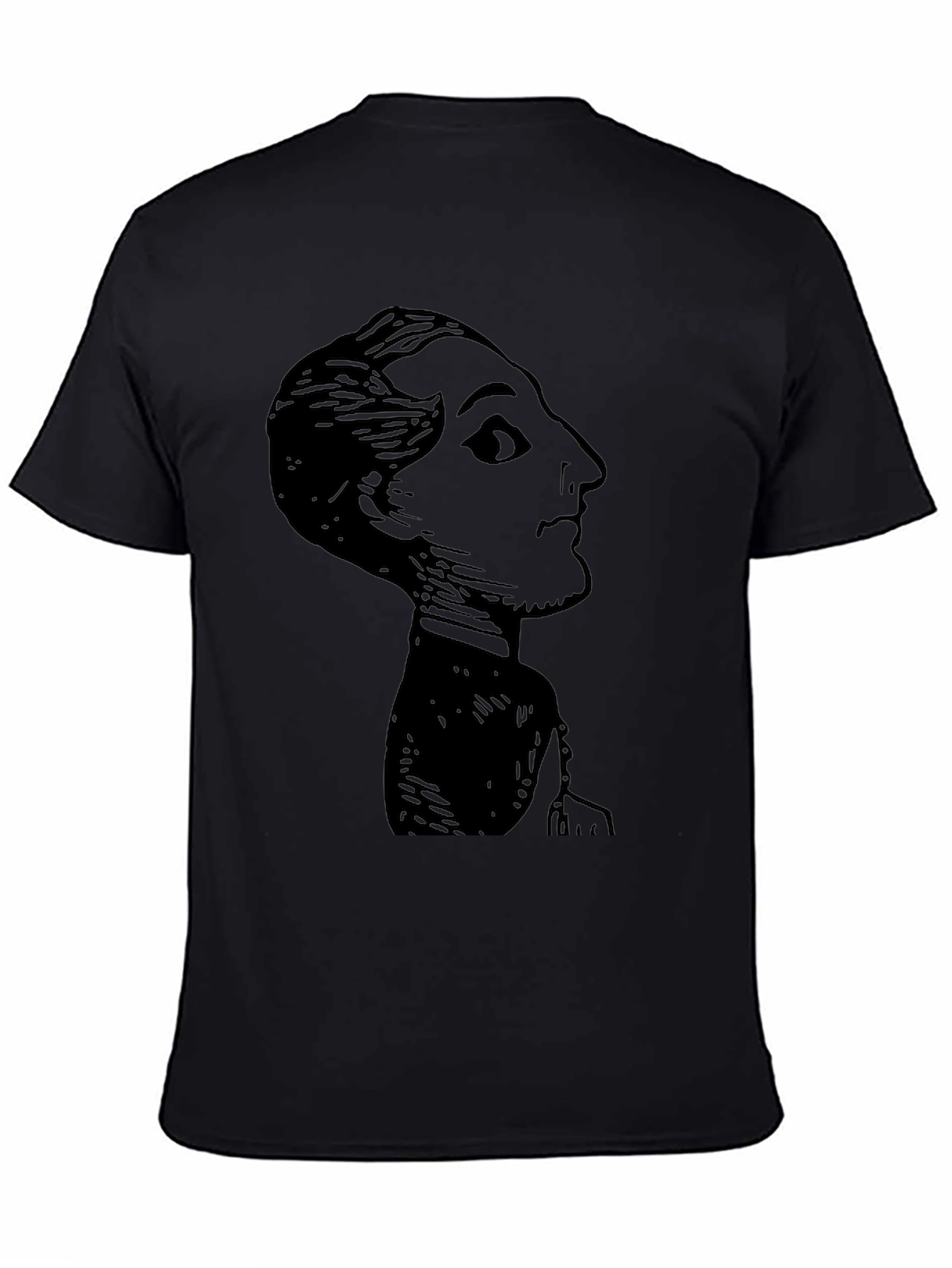 Black Vintage Silhouette Graphic Black T-Shirt view 4
