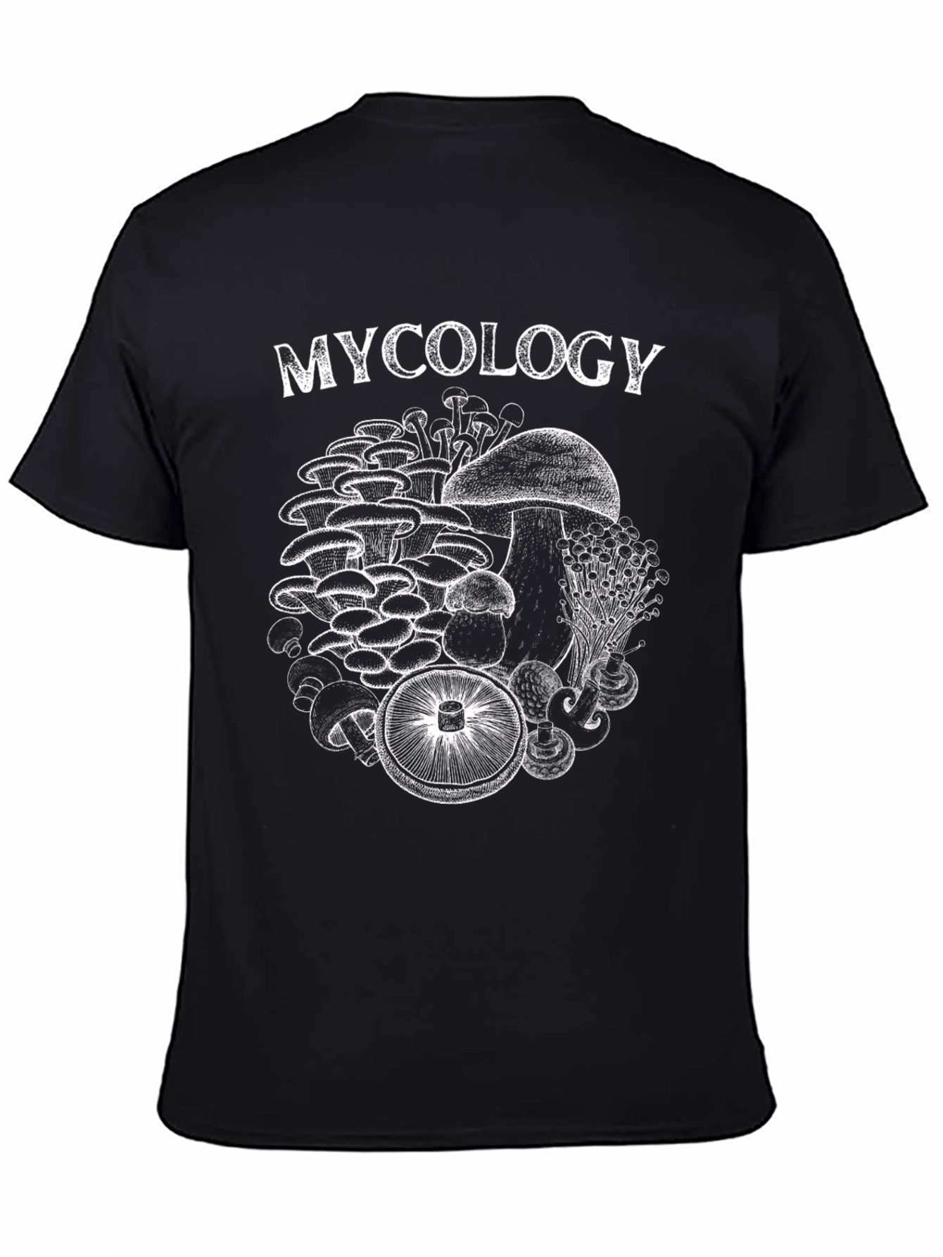 Black Mycology T-Shirt - Mushroom Graphic Tee view 4
