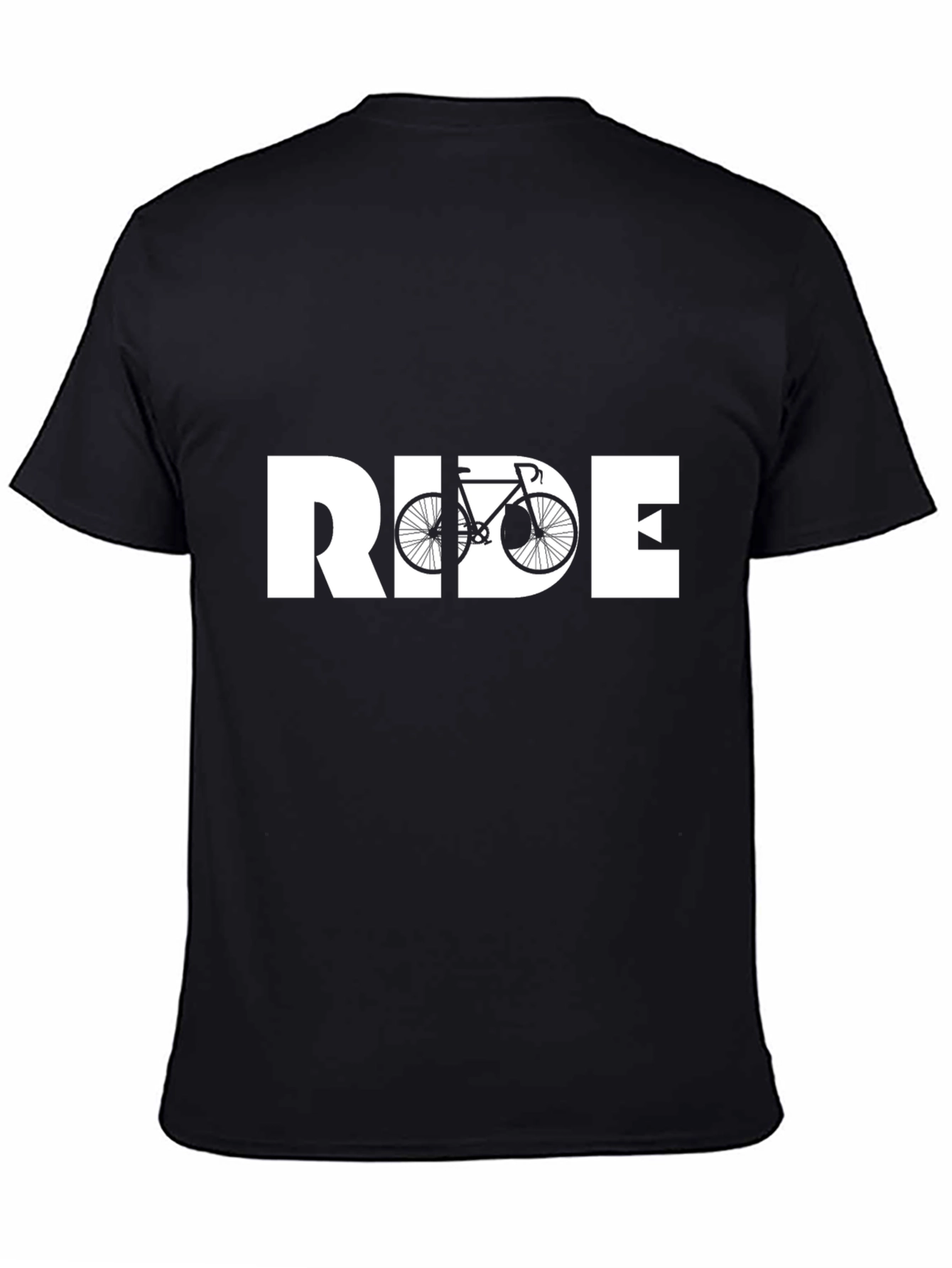 Black Ride Bike T-Shirt - Cycling Enthusiast Apparel view 4