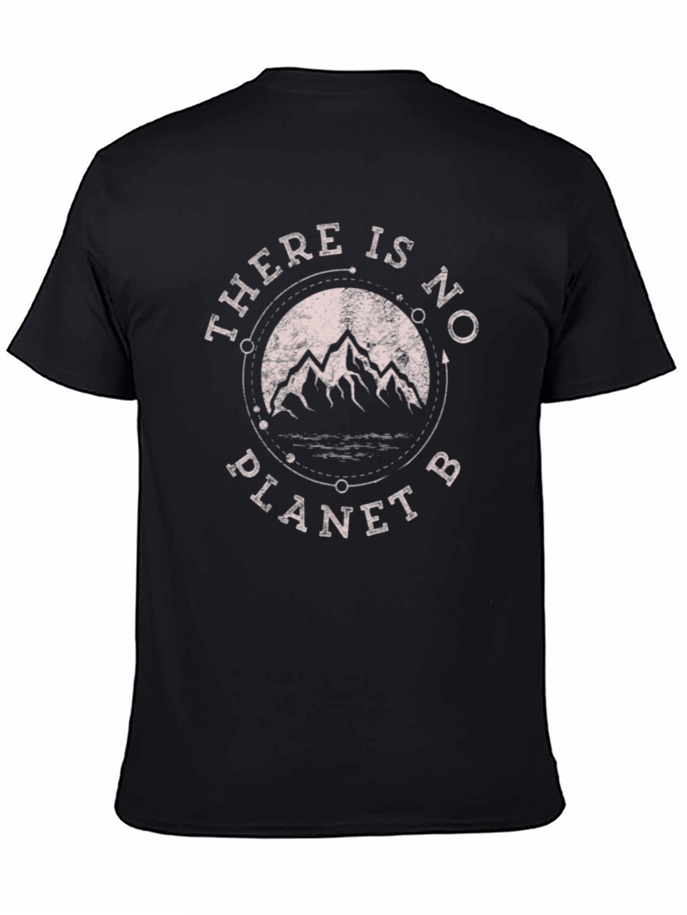 Black Eco-Friendly Black T-Shirt - There Is No Planet B view 4