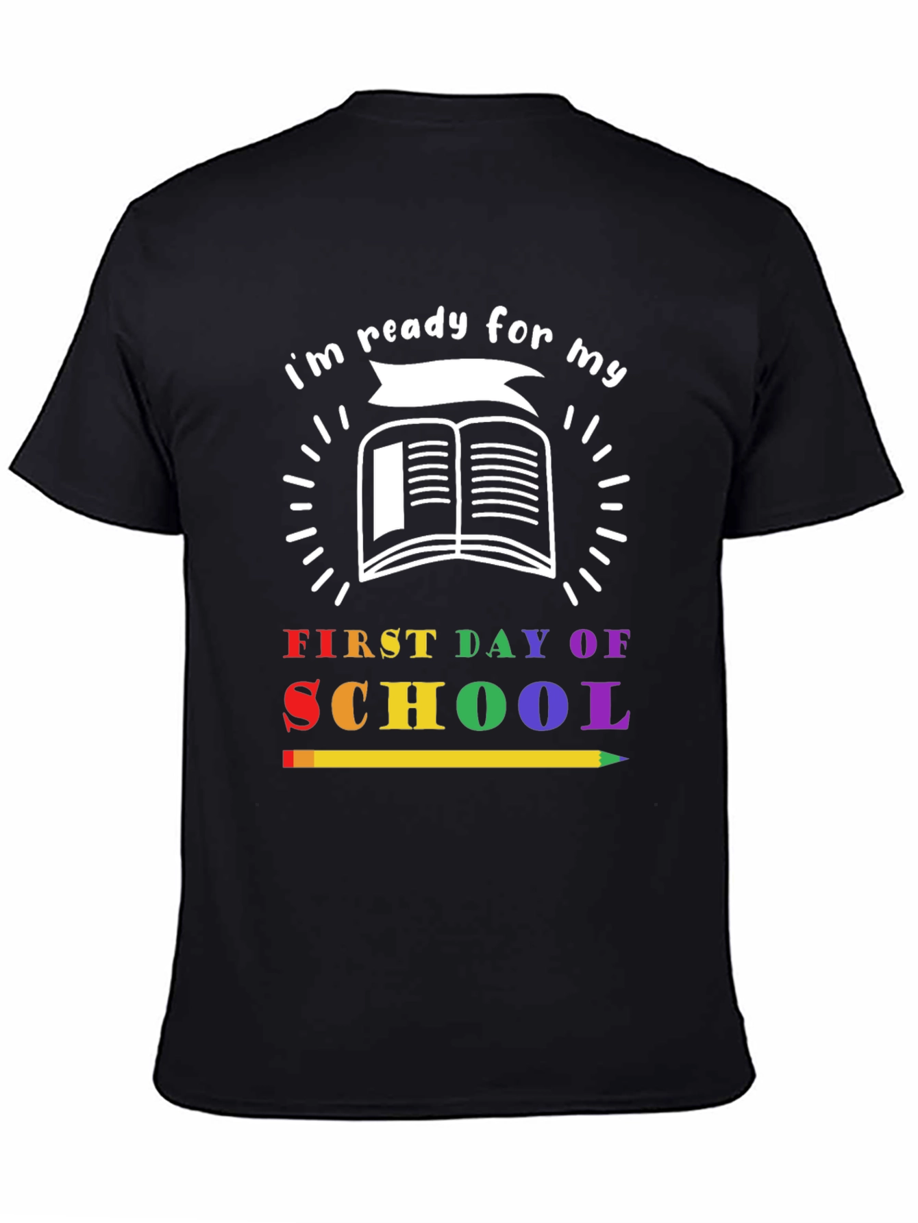 Black Ready for First Day of School T-Shirt view 4