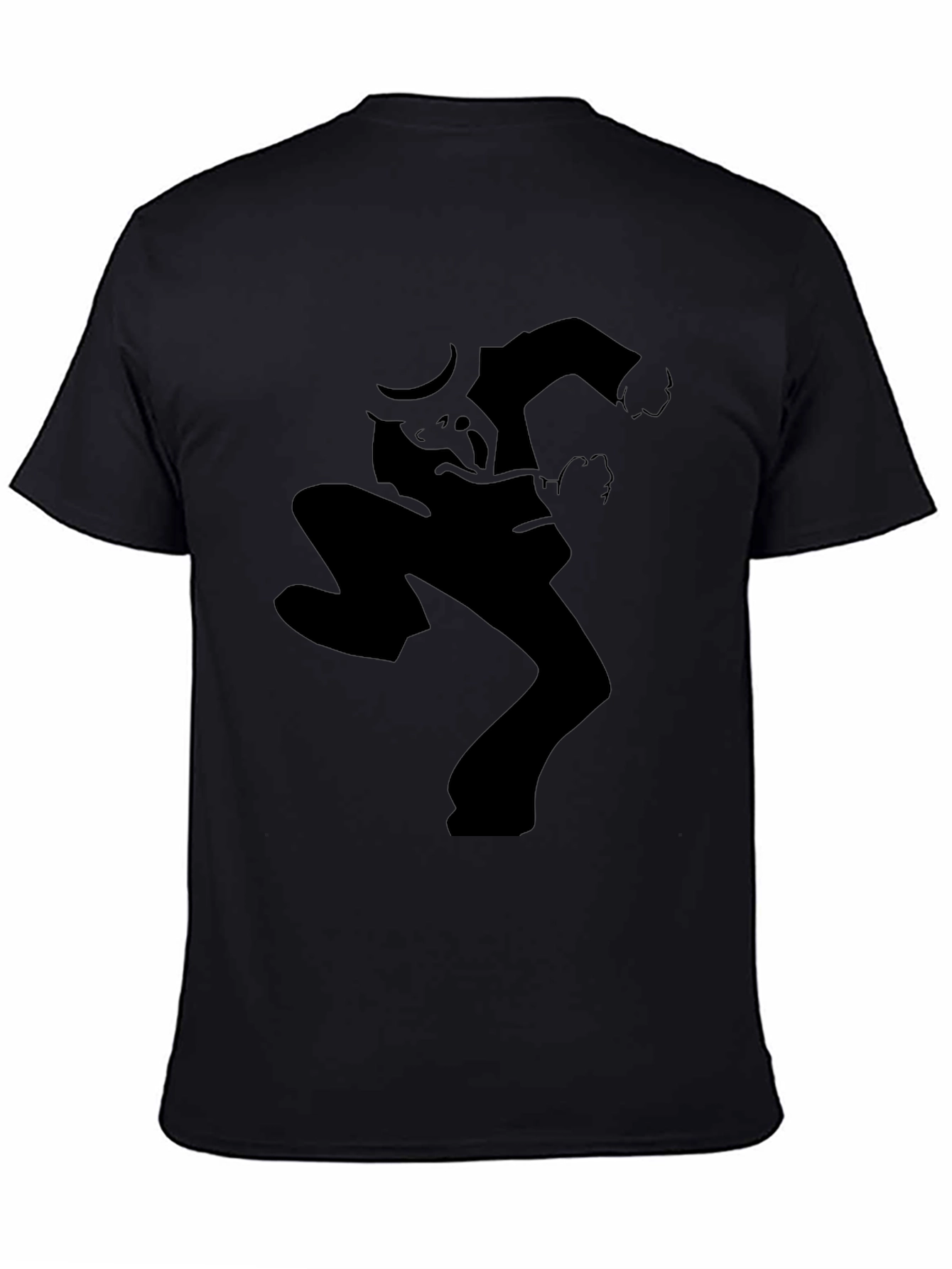 Black Silhouette Dance Graphic Tee - Black Casual Style view 4